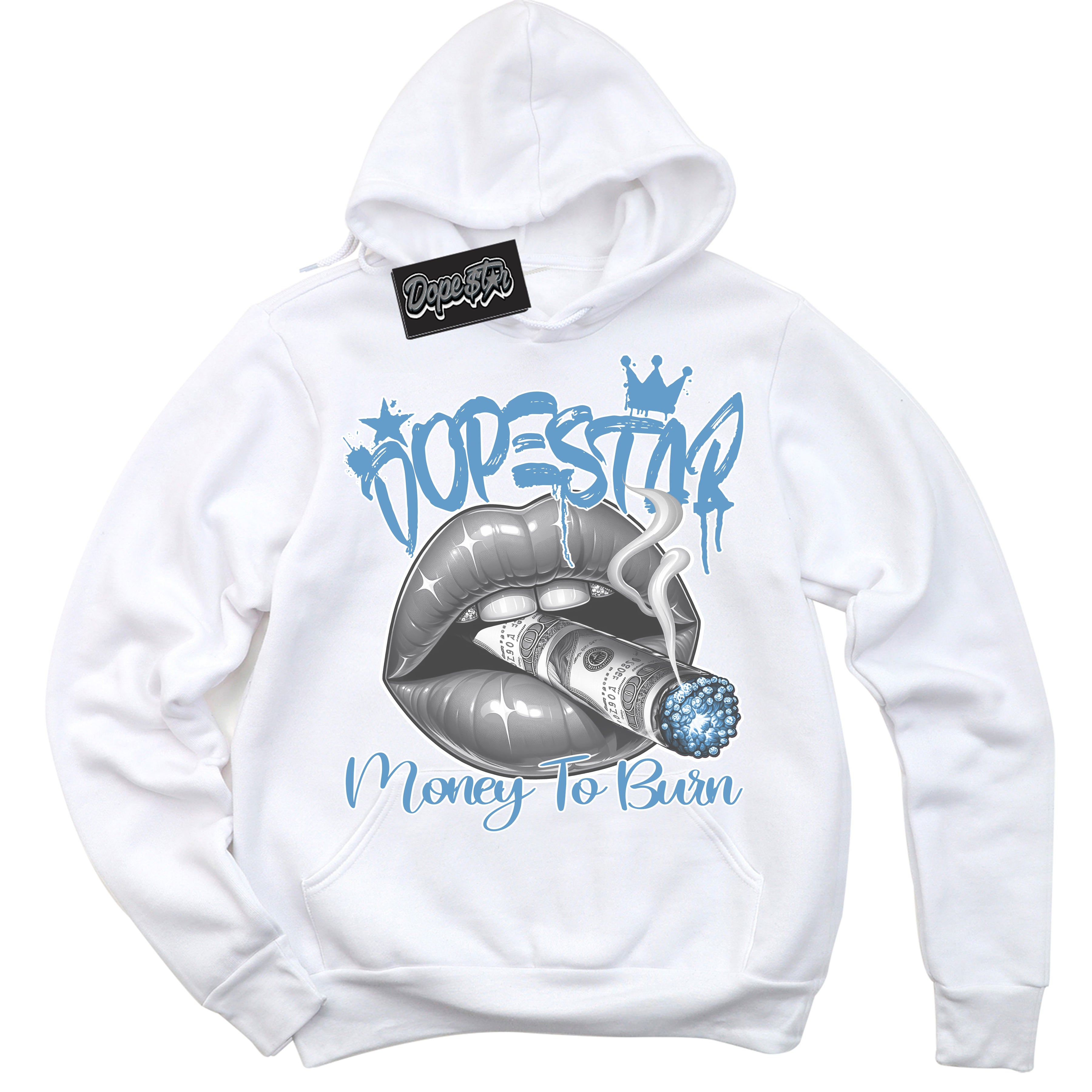Legend Blue 1s Sneaker Hoodie Money To Burn Graphic