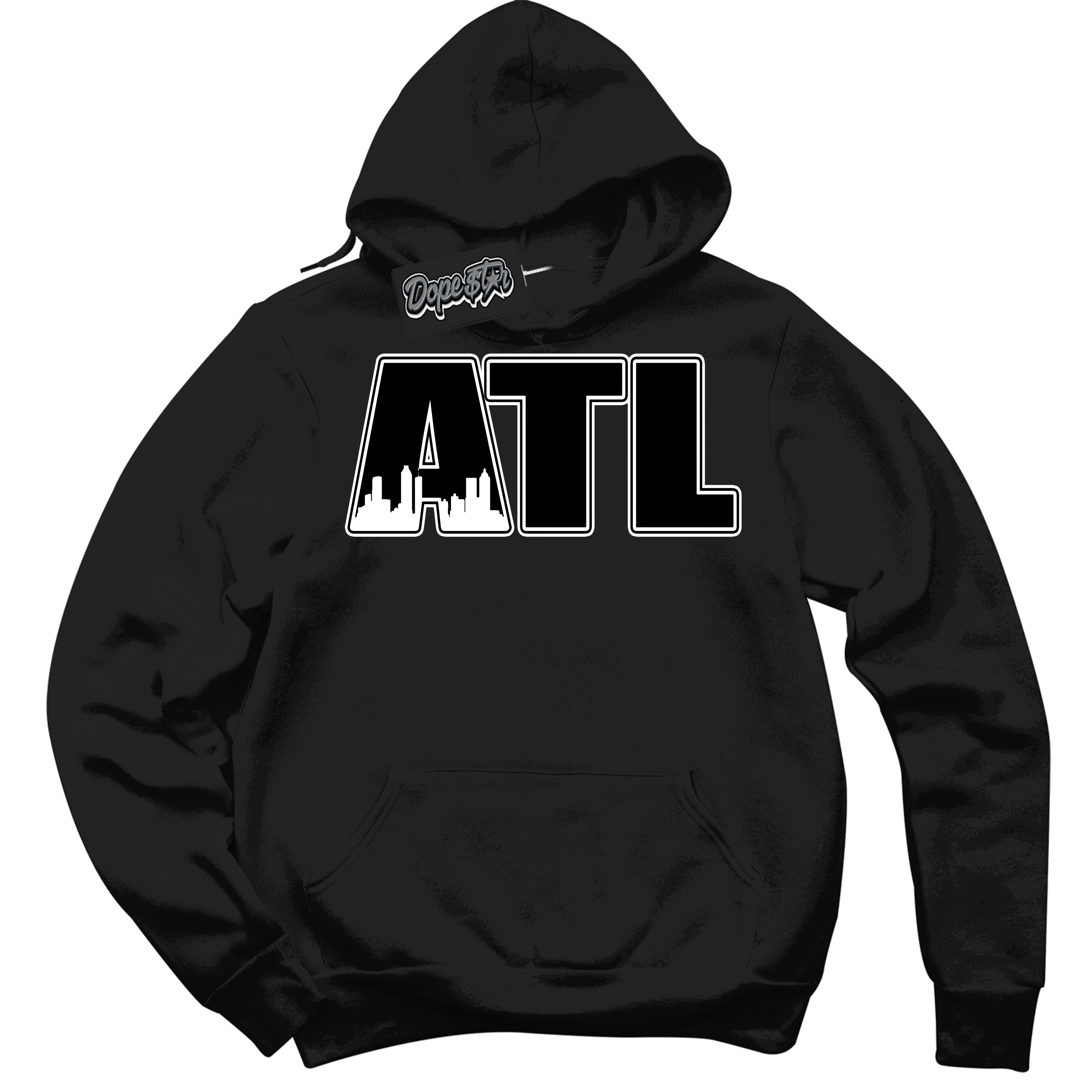 AJ1 Mid Off Noir Toe ‘Atlanta’ – Black Streetwear Hoodie | Sneaker Matching sweatshirt for AJ1 Mid Off Noir Toe | Men's and Women's Streetwear Graphic Hoodie by Sneaker Shirts Outlet.