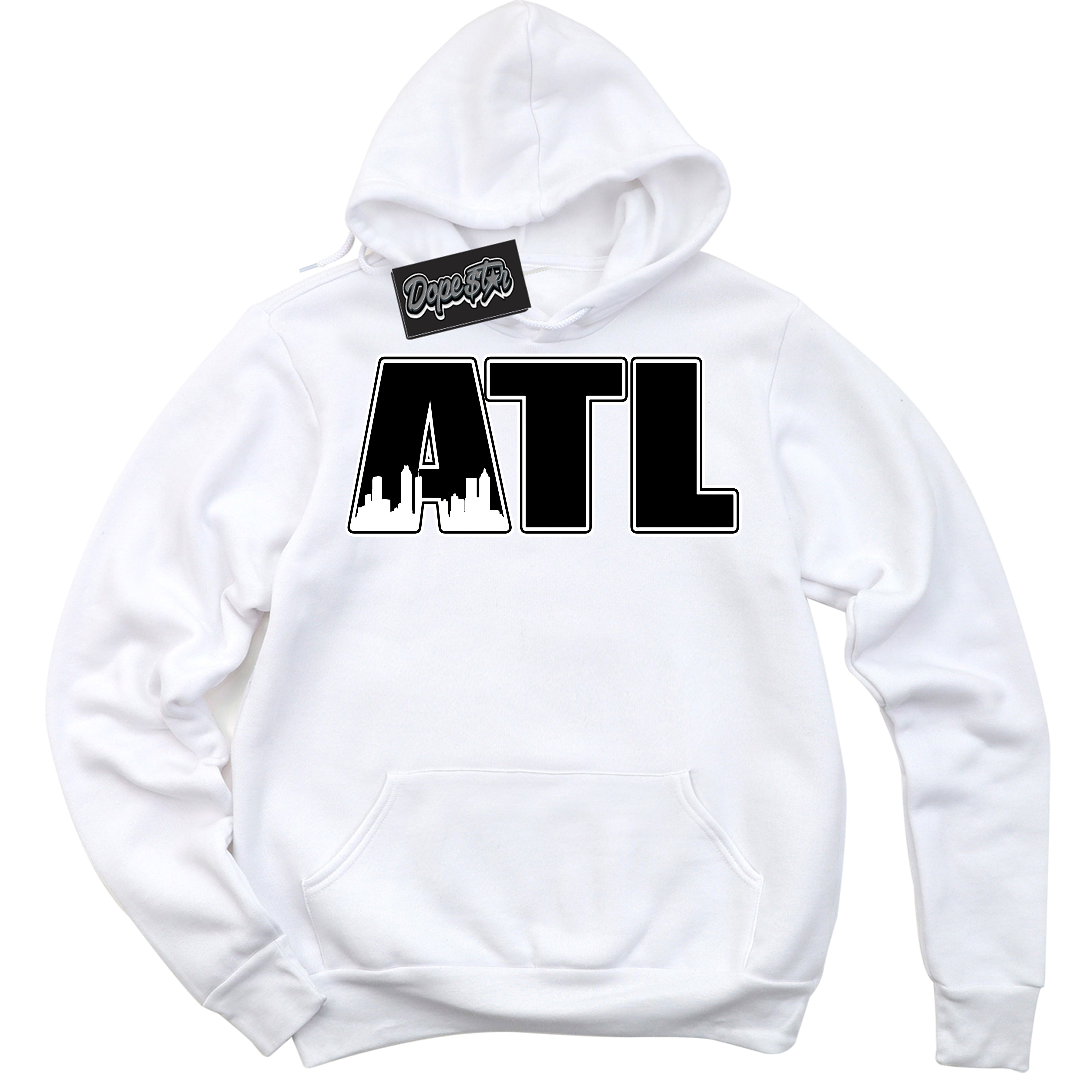 AJ1 Mid Off Noir Toe ‘Atlanta’ – White Streetwear Hoodie | Sneaker Matching sweatshirt for AJ1 Mid Off Noir Toe | Men's and Women's Streetwear Graphic Hoodie by Sneaker Shirts Outlet.