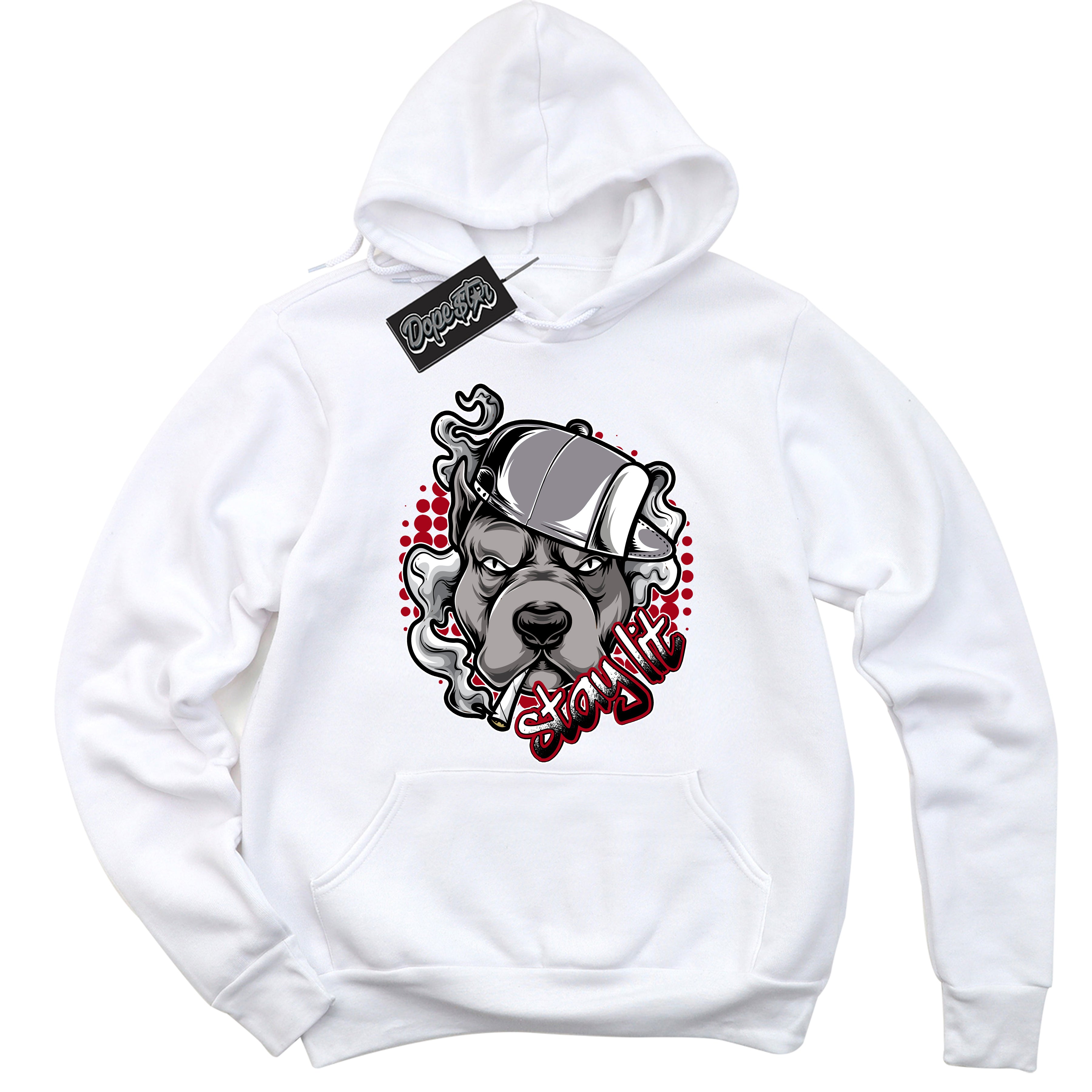 AJ5 Retro OG White Metallic Reimagined ‘Stay Lit’ – Black Streetwear Hoodie | Men's and Women's graphic sweatshirt by Sneaker Shirts Outlet.