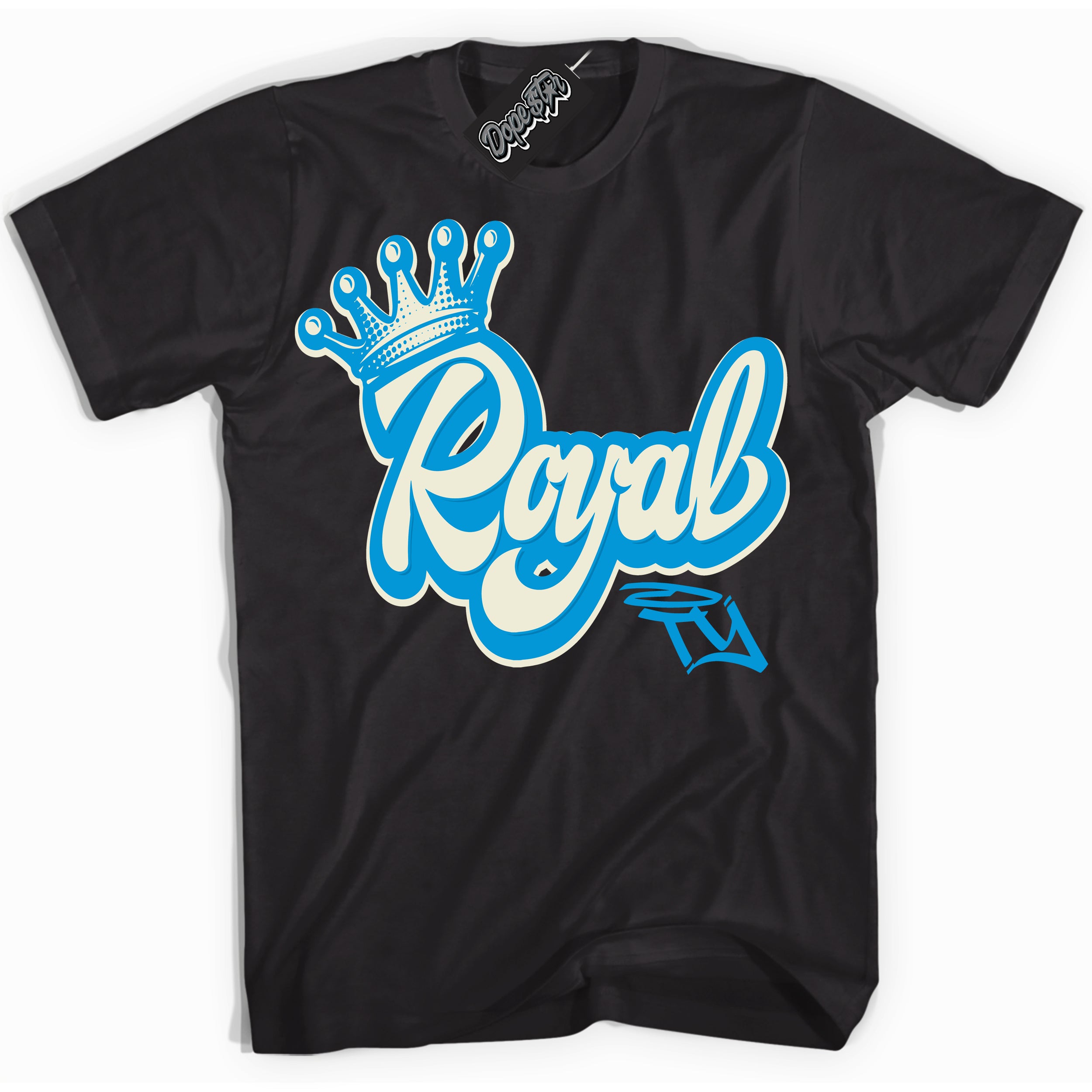 Dunk High Next Nature Light Khaki Star Blue 'Royalty' Shirt – Black Streetwear T-Shirt | Sneaker Matching Tee for Dunk High Next Nature Light Khaki Star Blue | Urban Fashion for Royalty | Men's & Women's Streetwear Outfit by Sneaker Shirts Outlet.