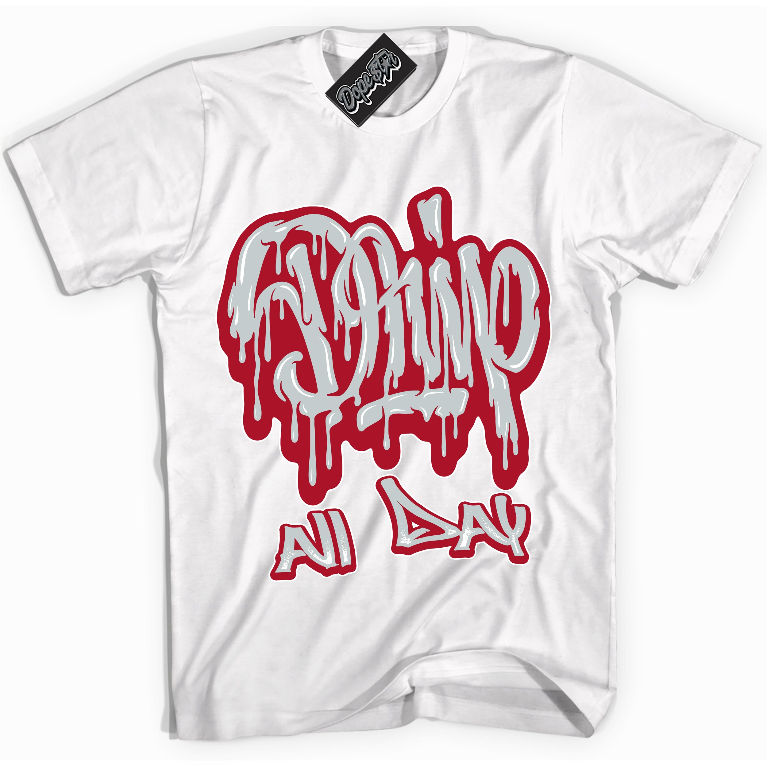 Cool White Shirt with “ Drip All Day” design that perfectly matches Reverse Ultraman Sneakers.