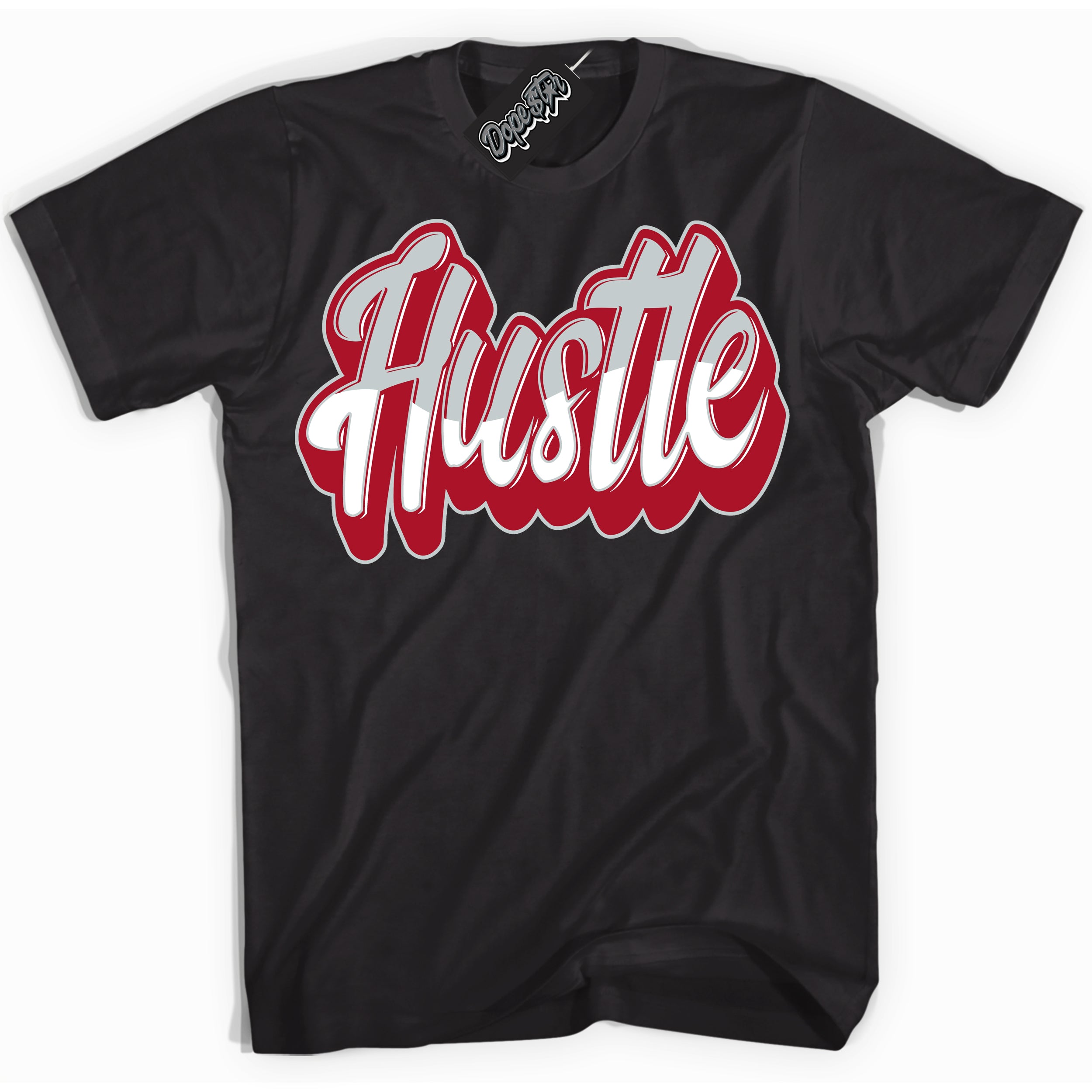 Cool Black Shirt with “ Hustle” design that perfectly matches Reverse Ultraman Sneakers.