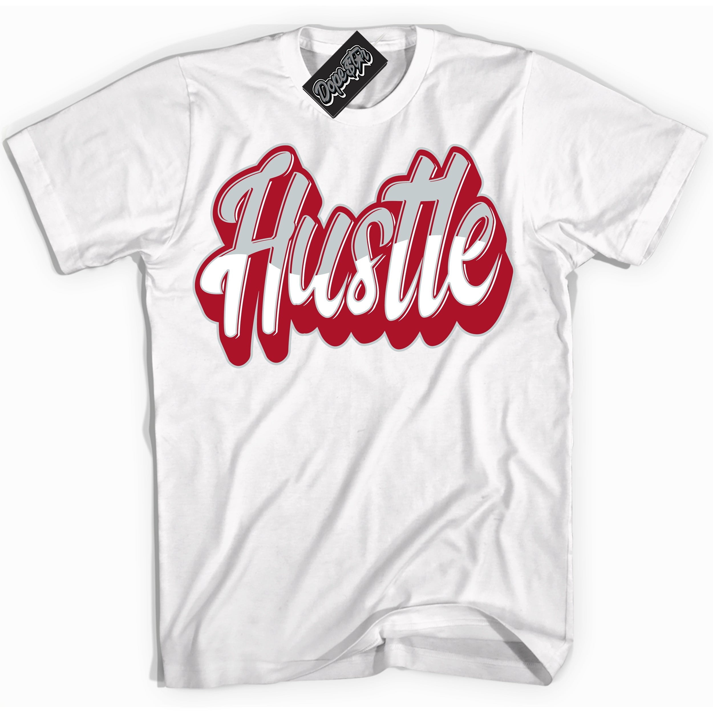 Cool White Shirt with “ Hustle” design that perfectly matches Reverse Ultraman Sneakers.