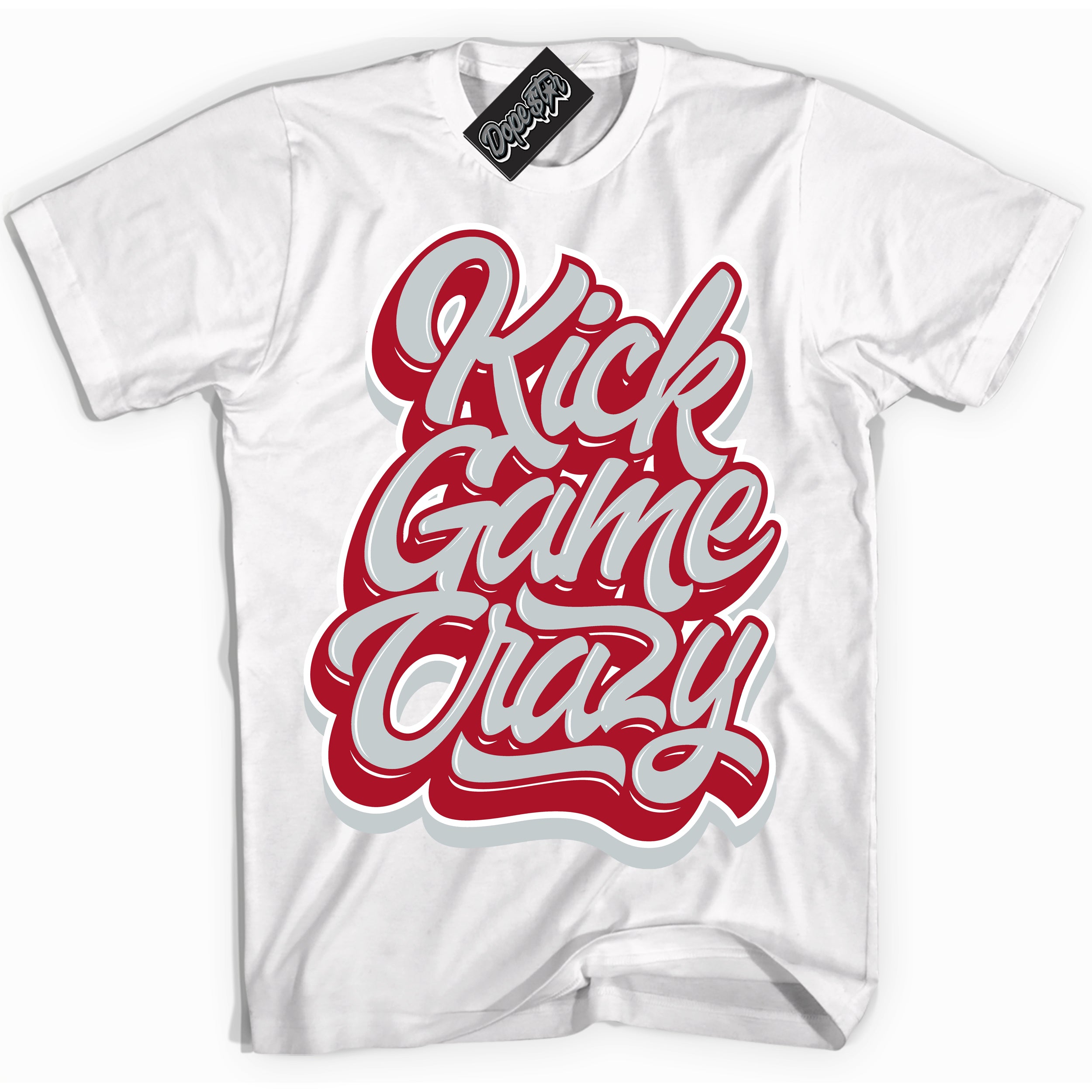Cool White Shirt with “ Kick Game Crazy” design that perfectly matches Reverse Ultraman Sneakers.