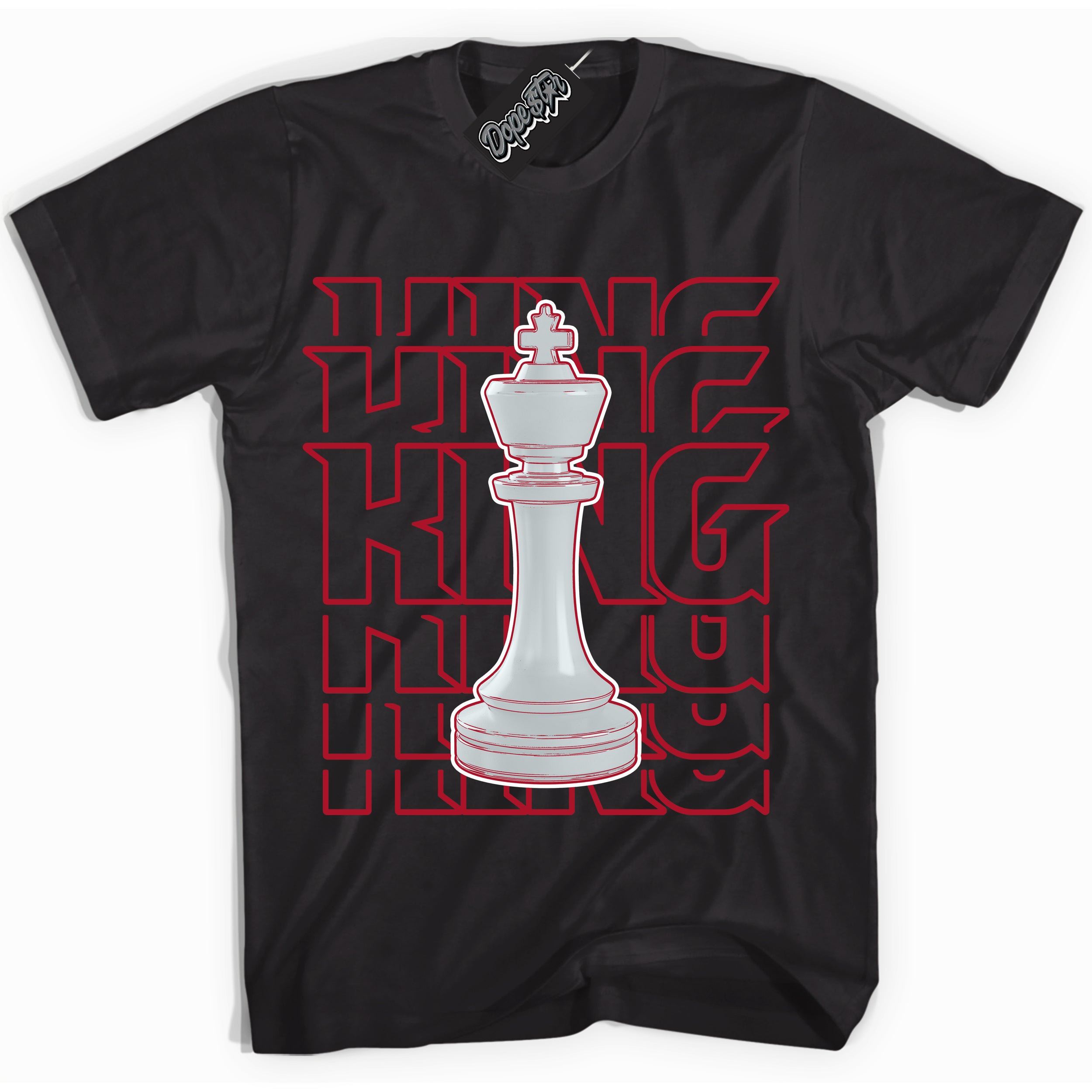 Cool Black Shirt with “ King Chess” design that perfectly matches Reverse Ultraman Sneakers.