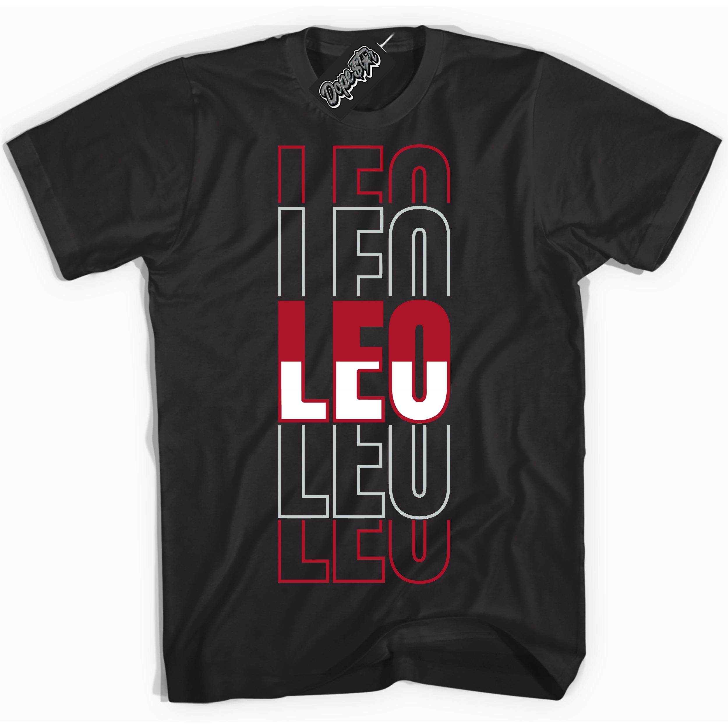 Cool Black Shirt with “ Leo” design that perfectly matches Reverse Ultraman Sneakers.