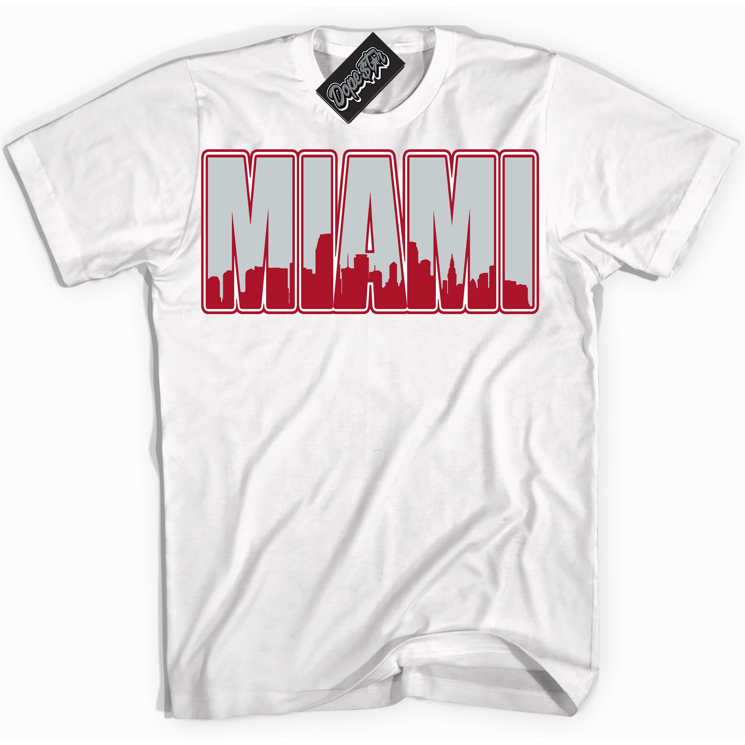 Cool White Shirt with “ Miami” design that perfectly matches Reverse Ultraman Sneakers.