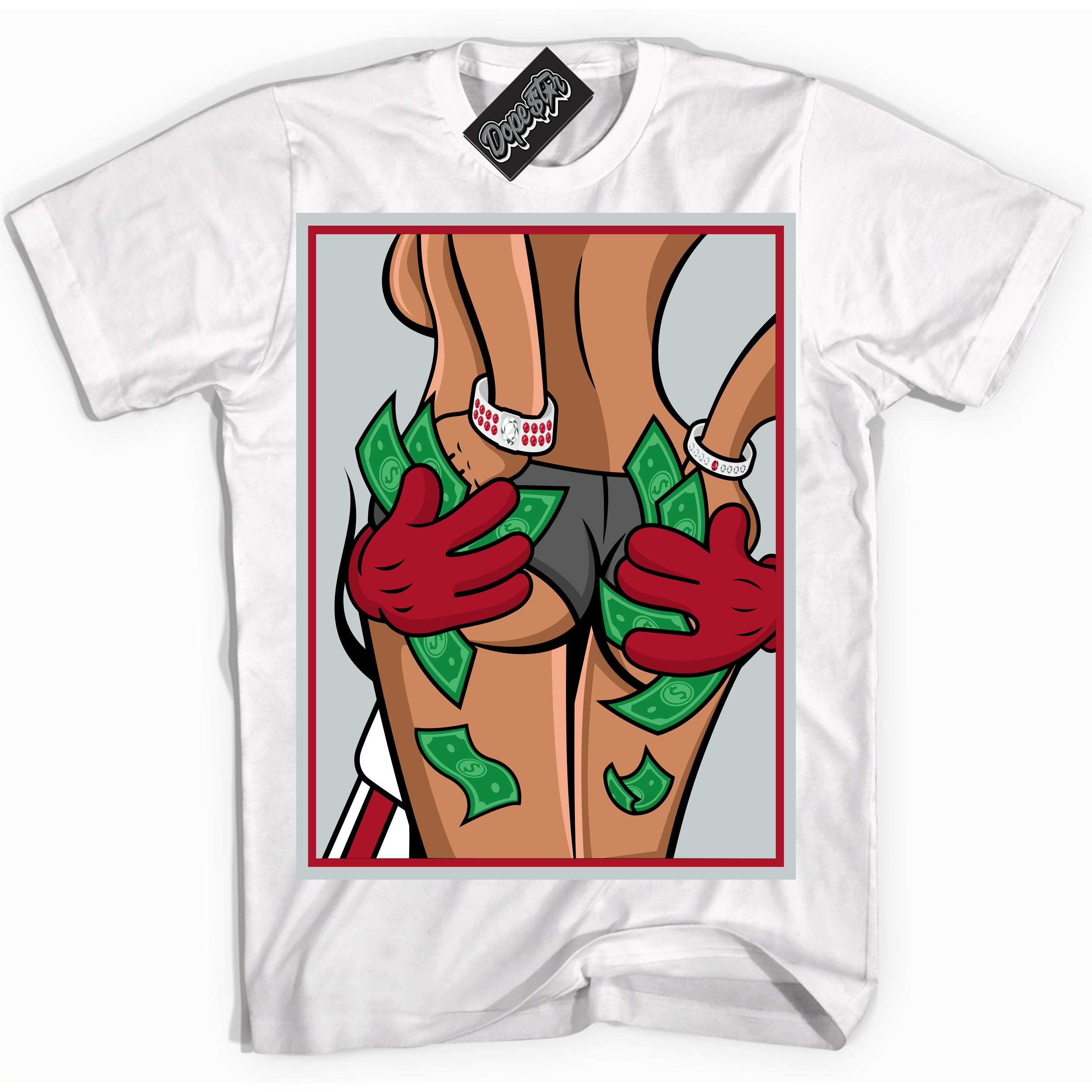 Cool White Shirt with “ Money Hands” design that perfectly matches Reverse Ultraman Sneakers.