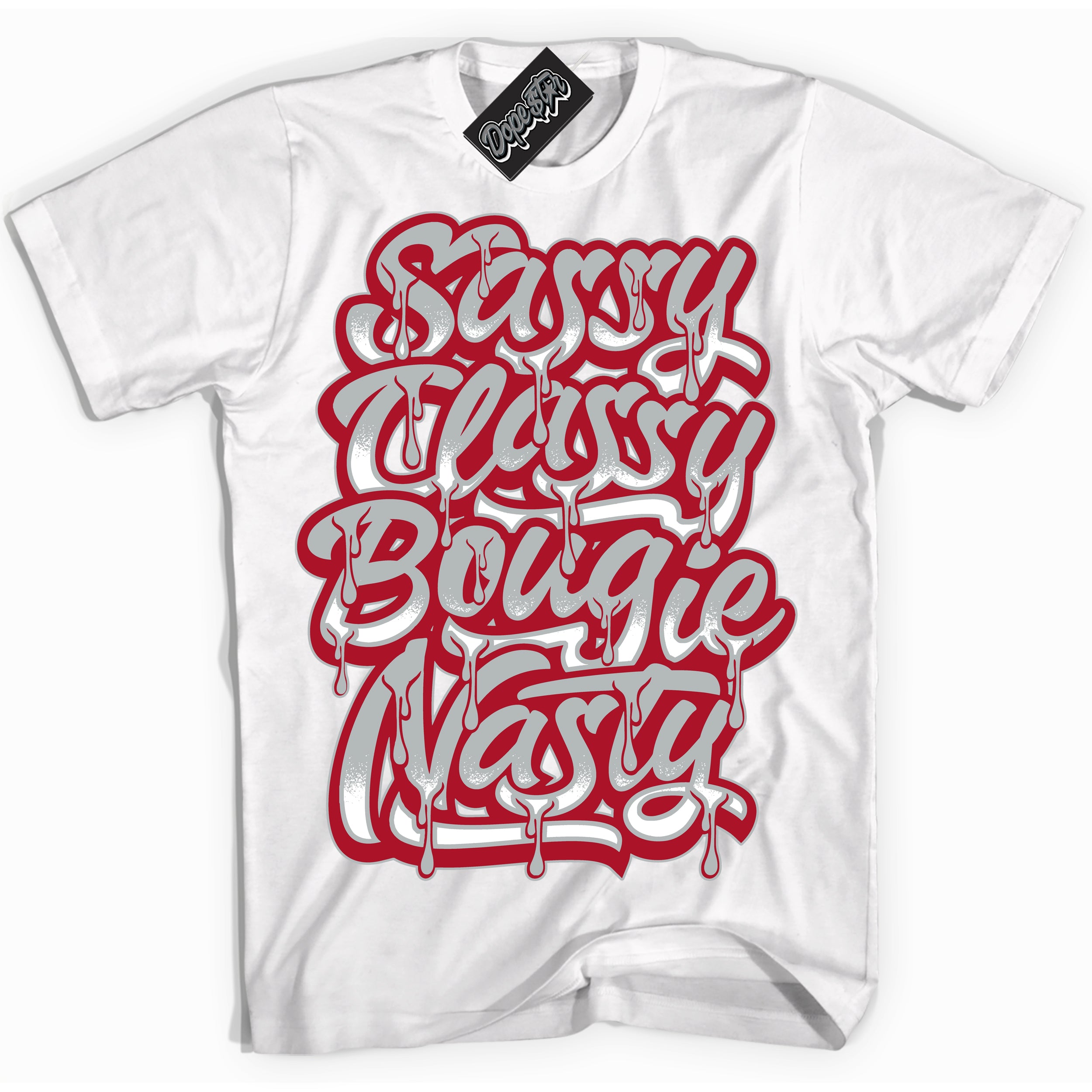 Cool White Shirt with “ Sassy Classy” design that perfectly matches Reverse Ultraman Sneakers.