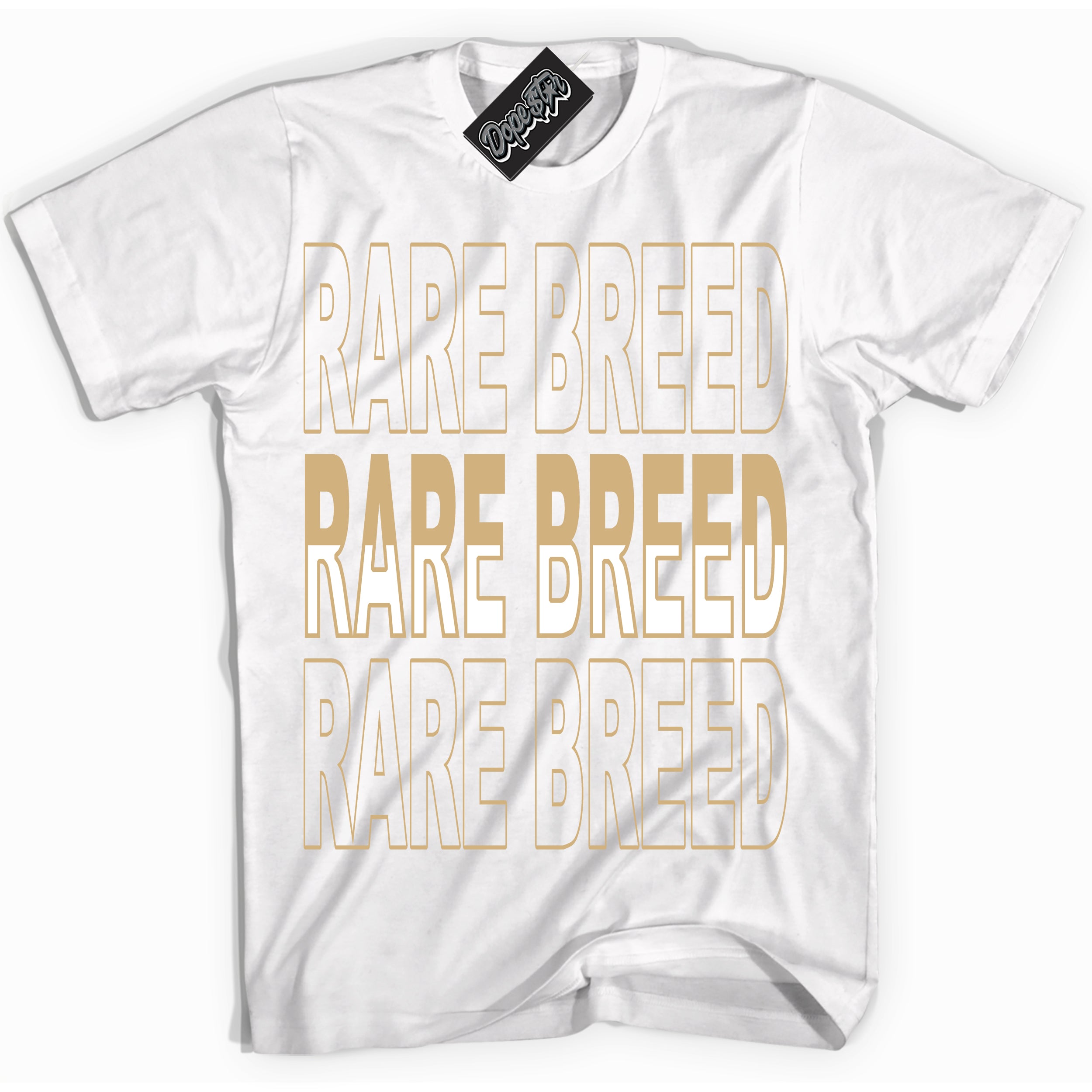 Jordan MVP White Metallic Gold ‘Rare Breed’ – White Streetwear T-Shirt | Sneaker Matching shirt for Jordan MVP White Metallic Gold | Men's and Women's Streetwear Graphic Tee by Sneaker Shirts Outlet.