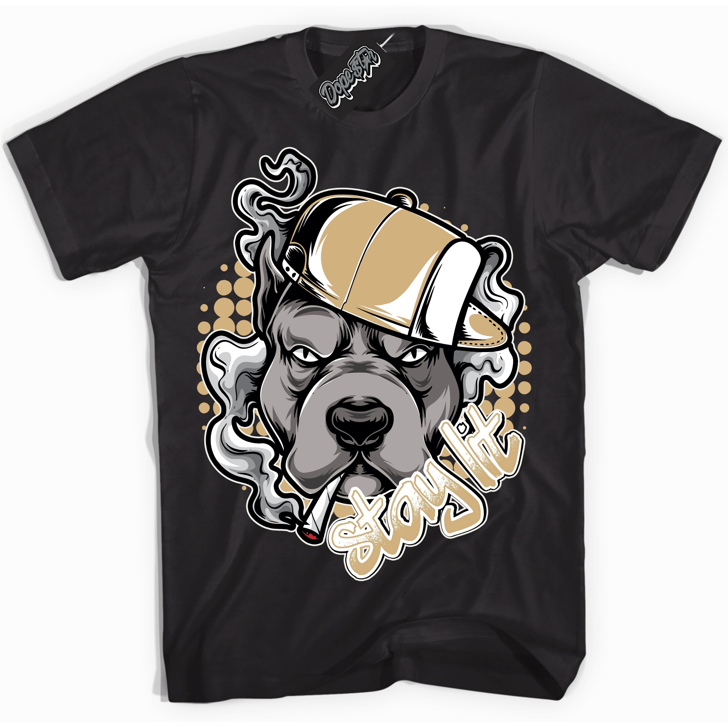 Jordan MVP White Metallic Gold ‘Stay Lit’ – Black Streetwear T-Shirt | Sneaker Matching shirt for Jordan MVP White Metallic Gold | Men's and Women's Streetwear Graphic Tee by Sneaker Shirts Outlet.