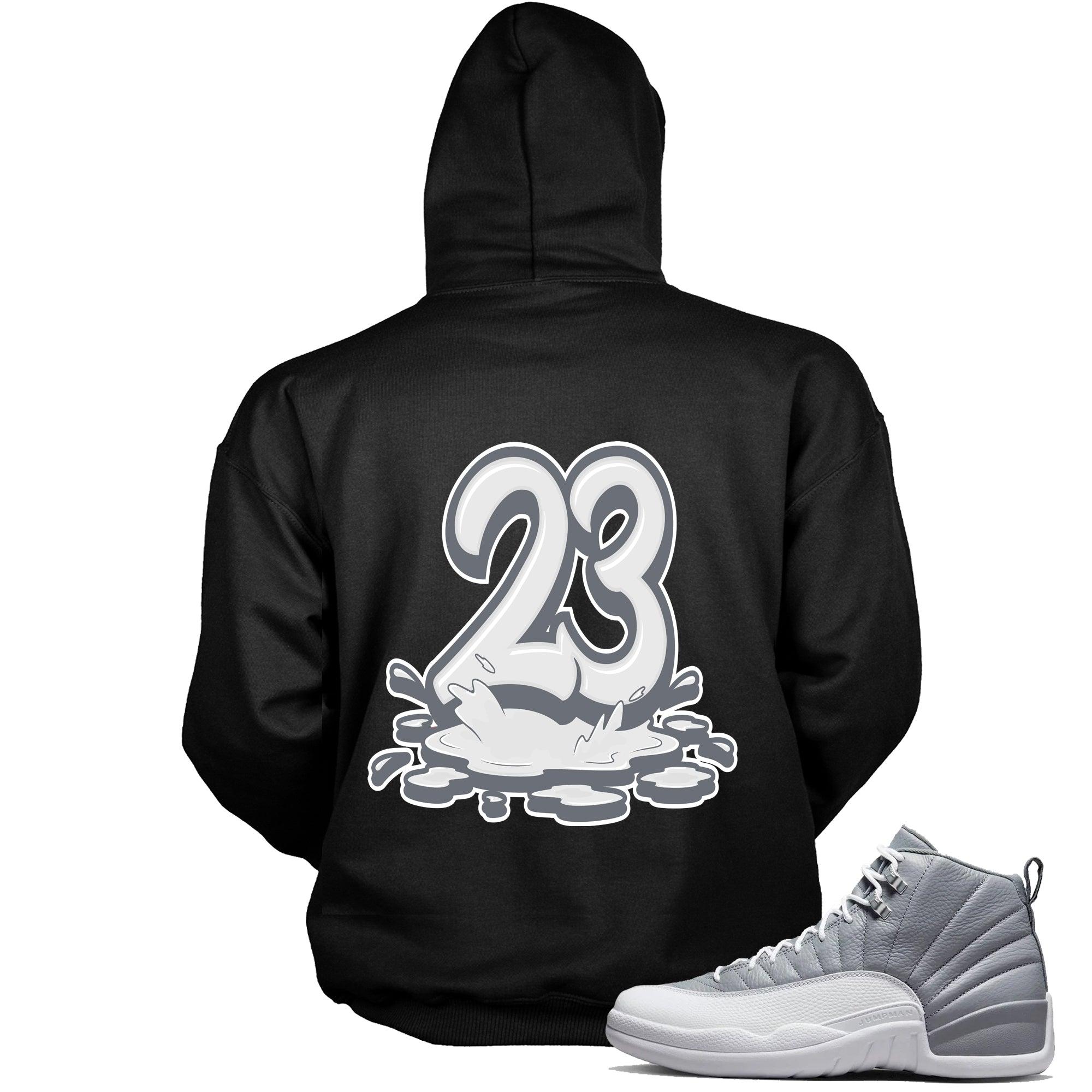 Number 23 Melting Hoodie AJ 12 Retro Stealth photo
