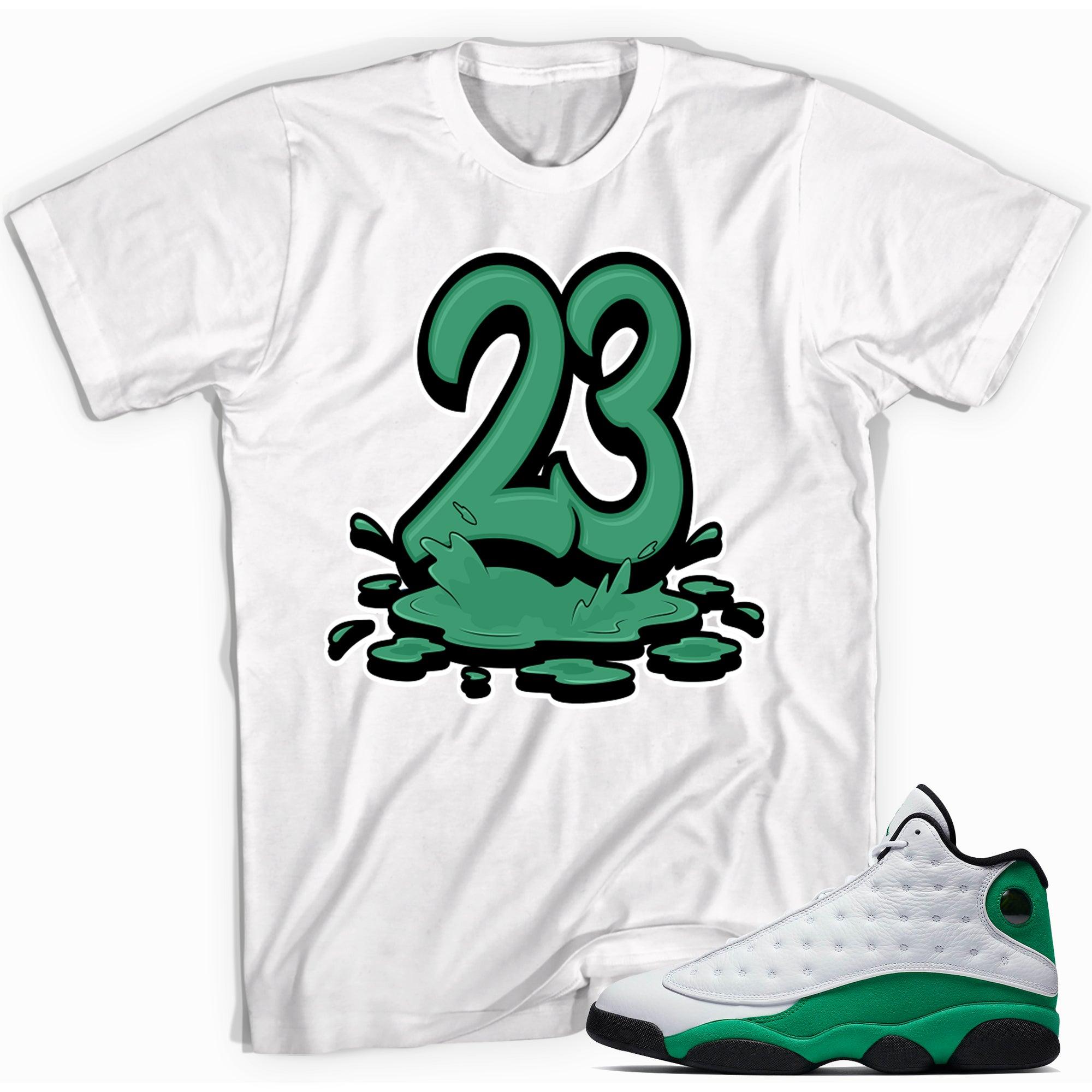Number 23 Melting Shirt AJ 13 Lucky Green photo