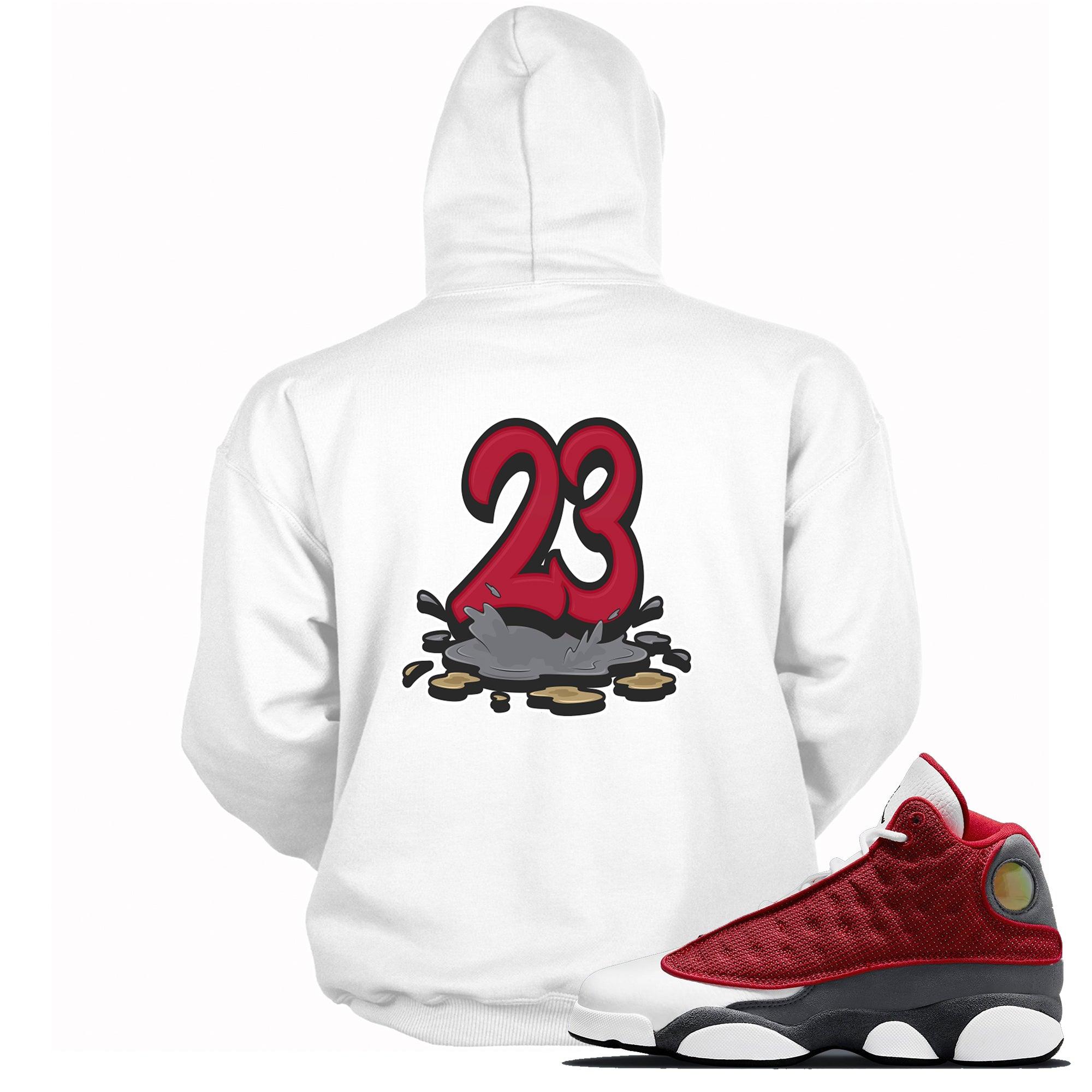 Number 23 Melting Hoodie AJ 13 Red Flint photo
