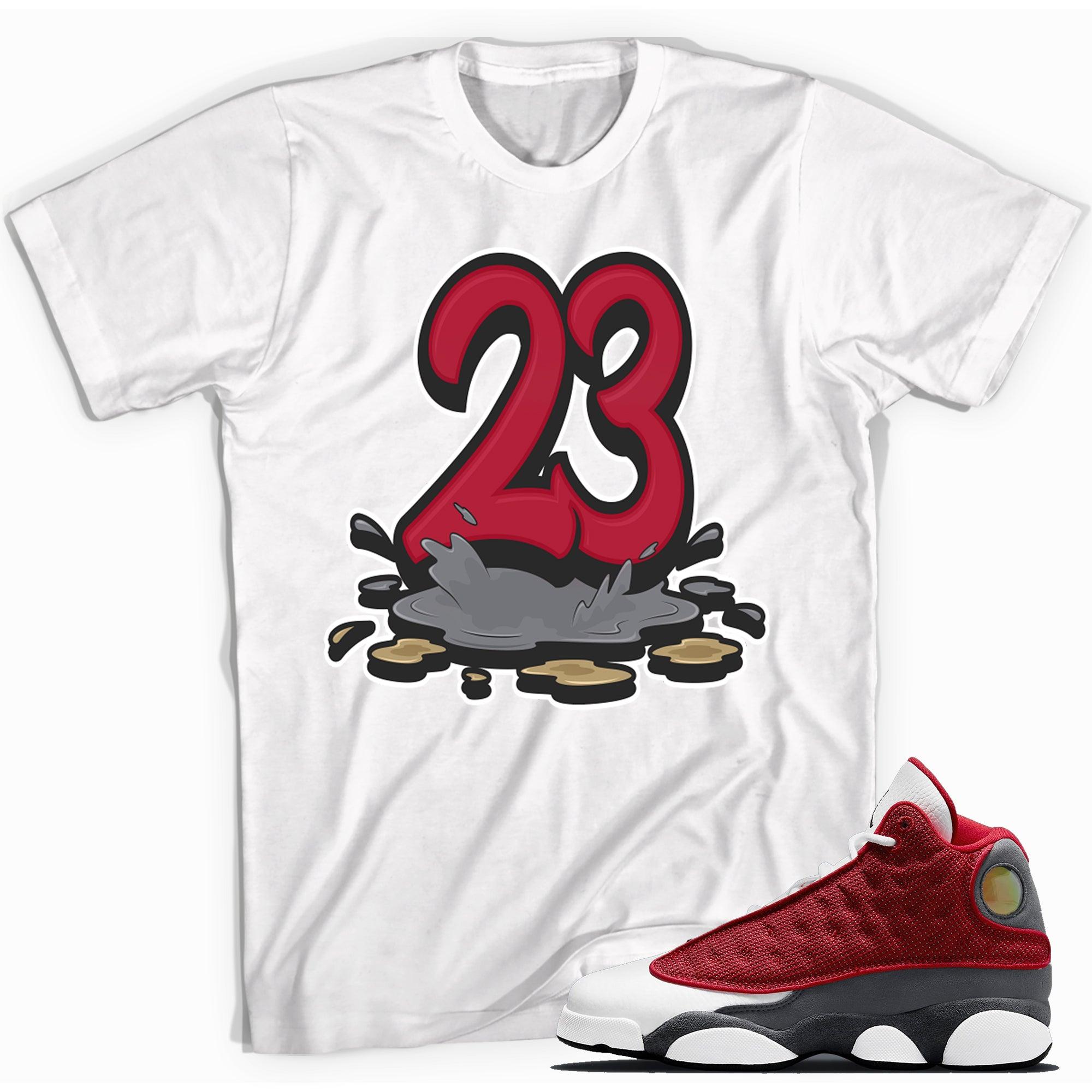 Number 23 Melting Shirt AJ 13 Red Flint photo