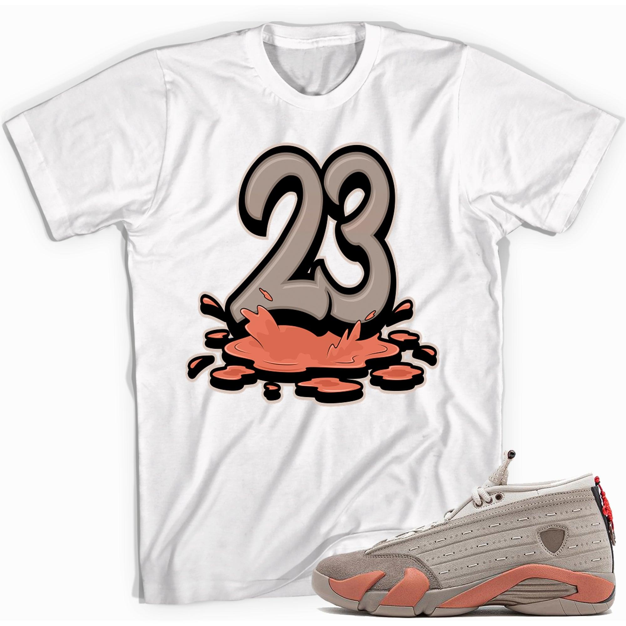 Number 23 Melting Shirt AJ 14 Low Terracotta photo