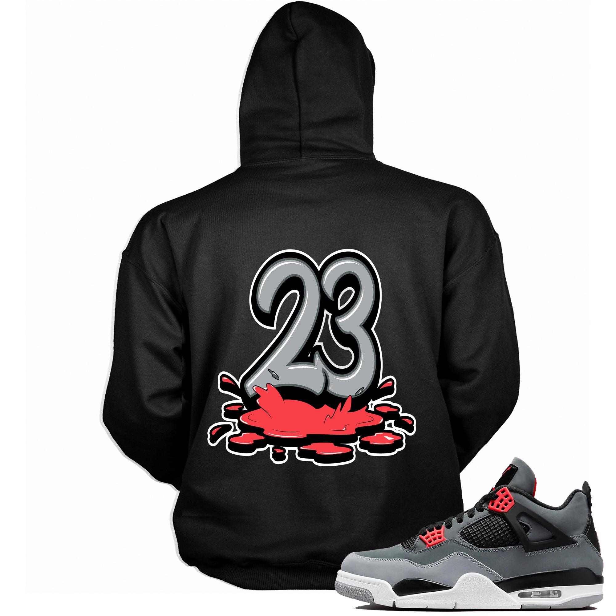 Number 23 Melting Hoodie Air Jordan 4s Infrared photo