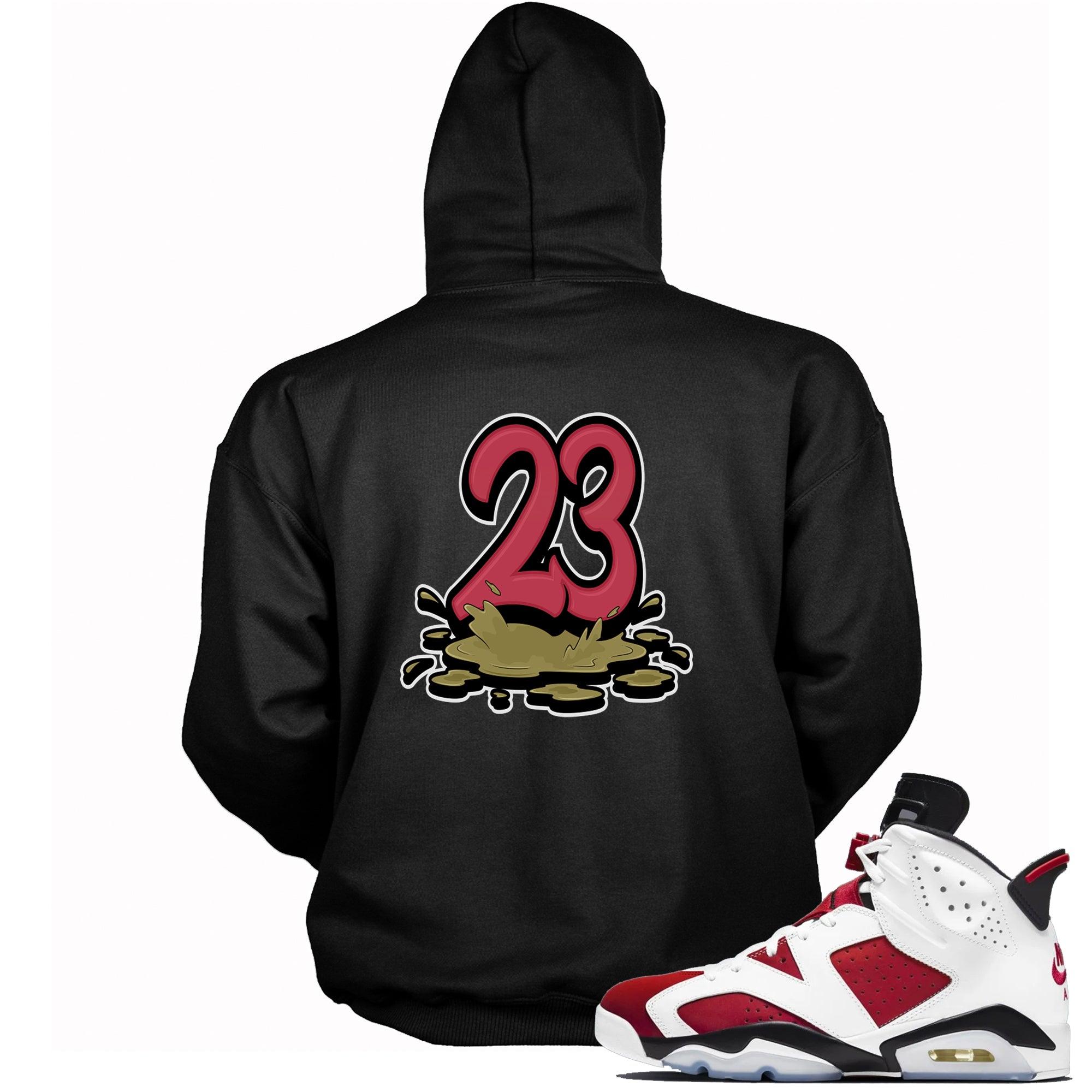Number 23 Melting Hoodie Air Jordan 6 Carmine photo