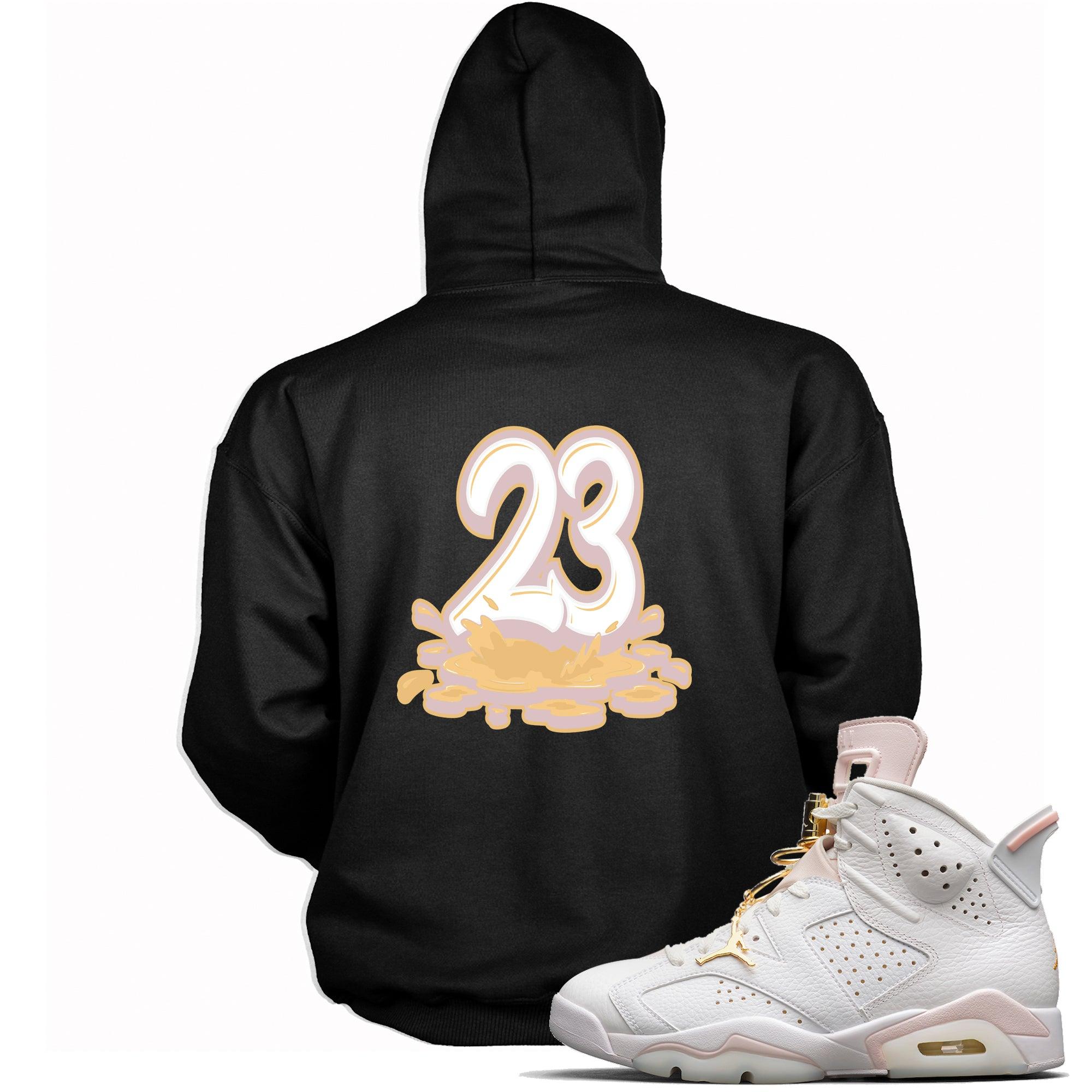 Number 23 Melting Hoodie AJ 6 Retro Gold Hoops photo