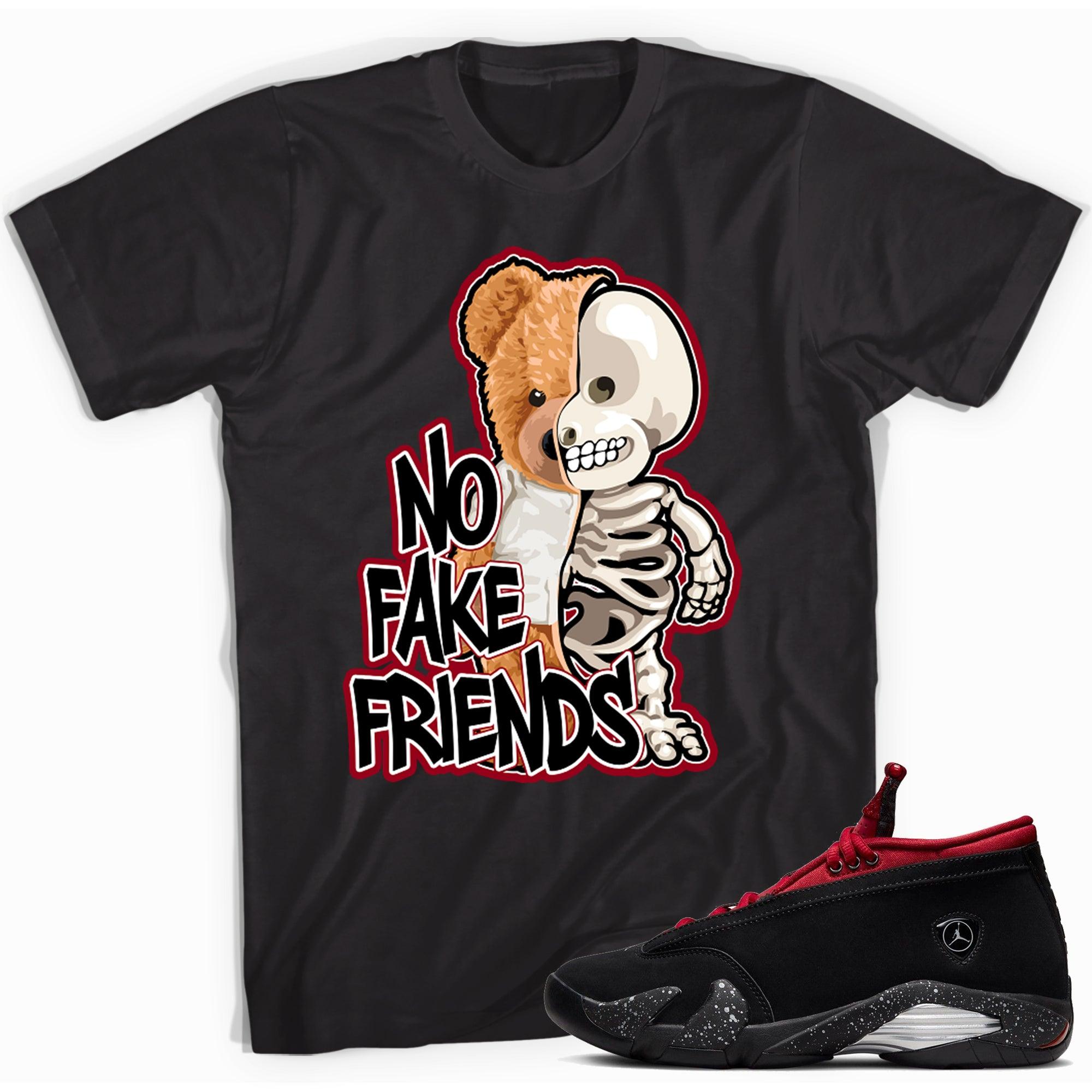 No Fake Friends Sneaker Tee AJ 14 Retro Low Red Lipstick photo