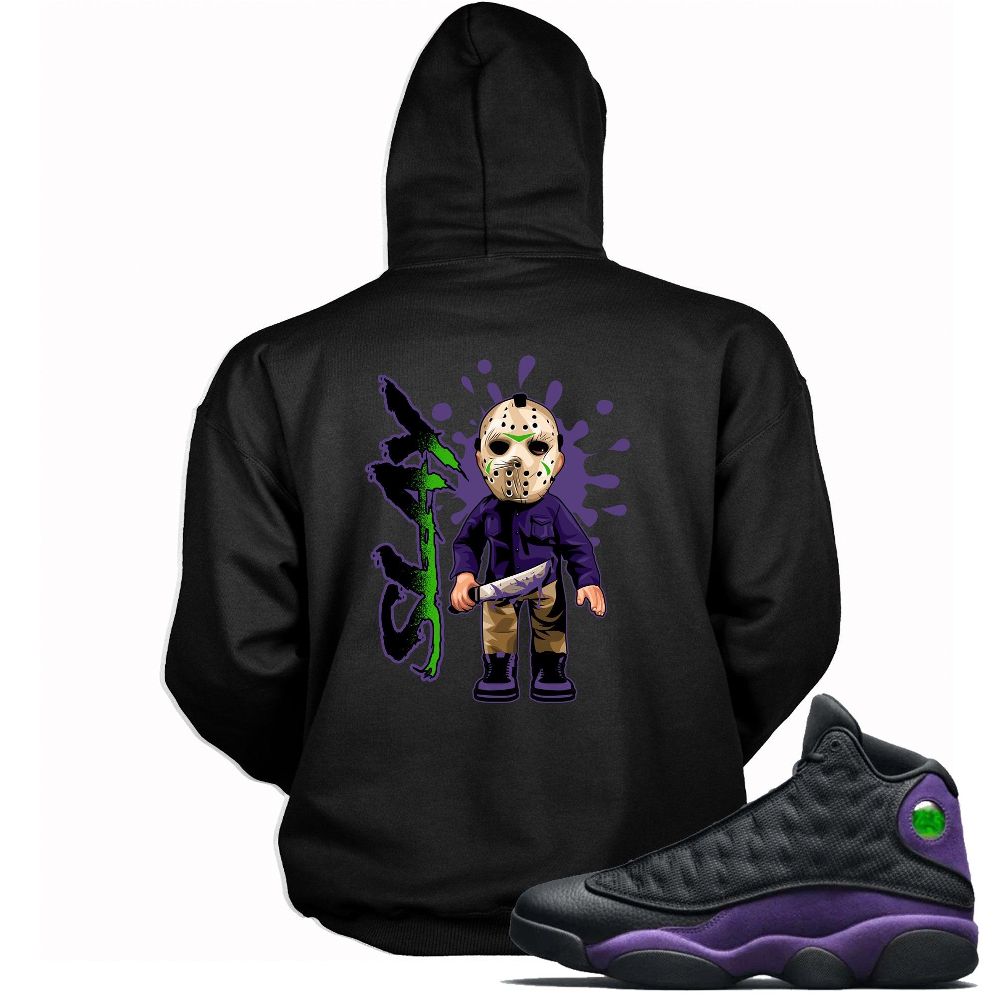 Black Slay Hoodie AJ 13 Court Purple photo
