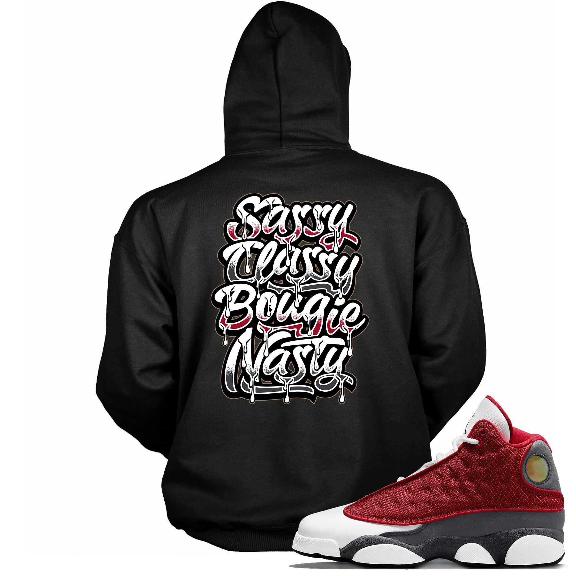 Sassy Classy Bougie Nasty Sneaker Sweatshirt AJ 13 Red Flint photo