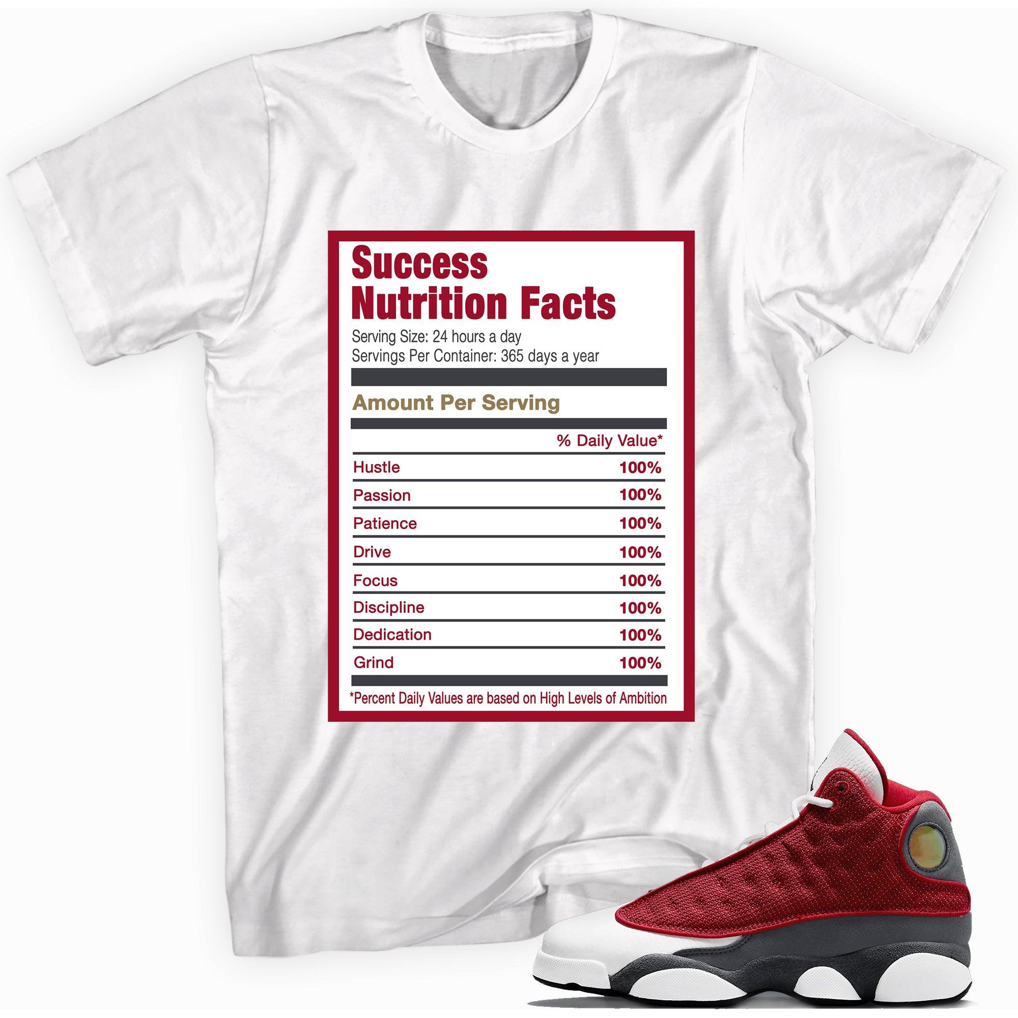 Success Nutrition Facts Shirt AJ 13 Red Flint photo