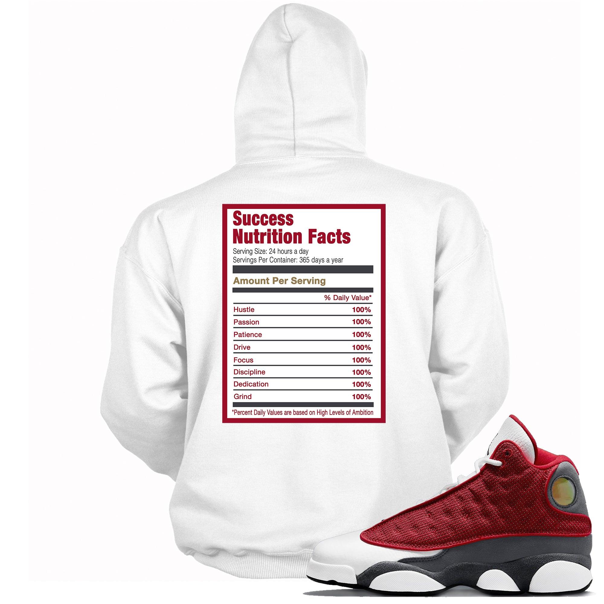 Success Nutrition Facts Sneaker Sweatshirt AJ 13 Red Flint photo