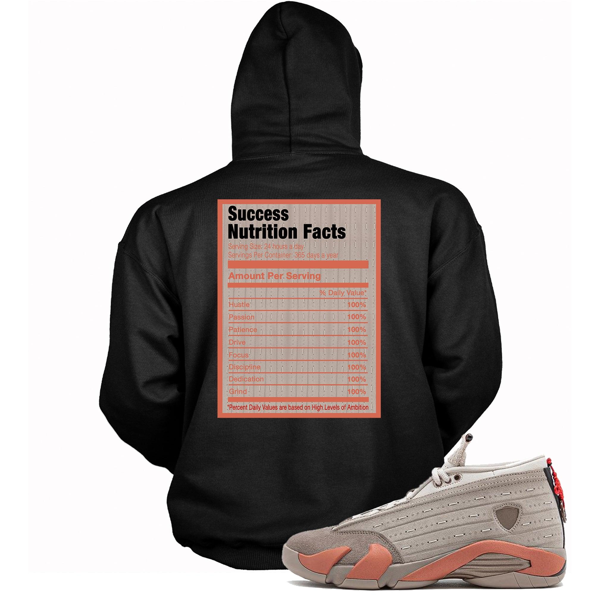 Success Nutrition Facts Hoodie AJ 14 Low Terracotta photo