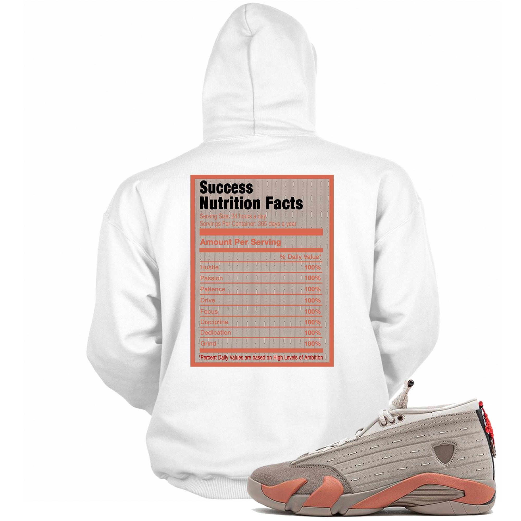 Success Nutrition Facts Sneaker Sweatshirt AJ 14 Low Terracotta photo