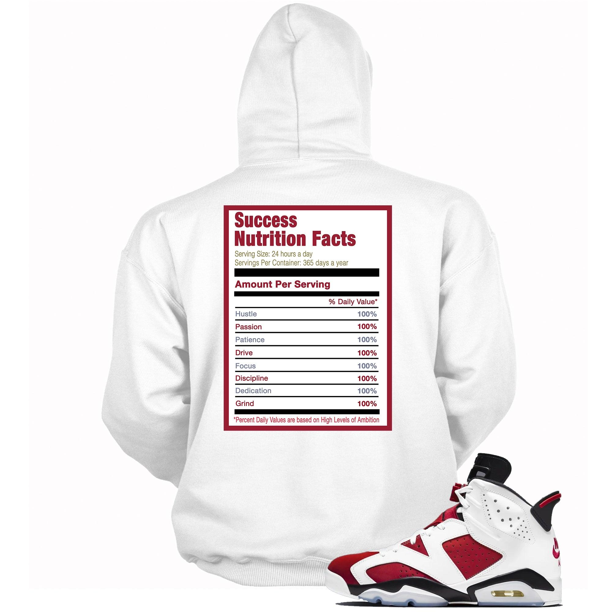Success Nutrition Facts Sneaker Sweatshirt AJ 6 Carmine photo
