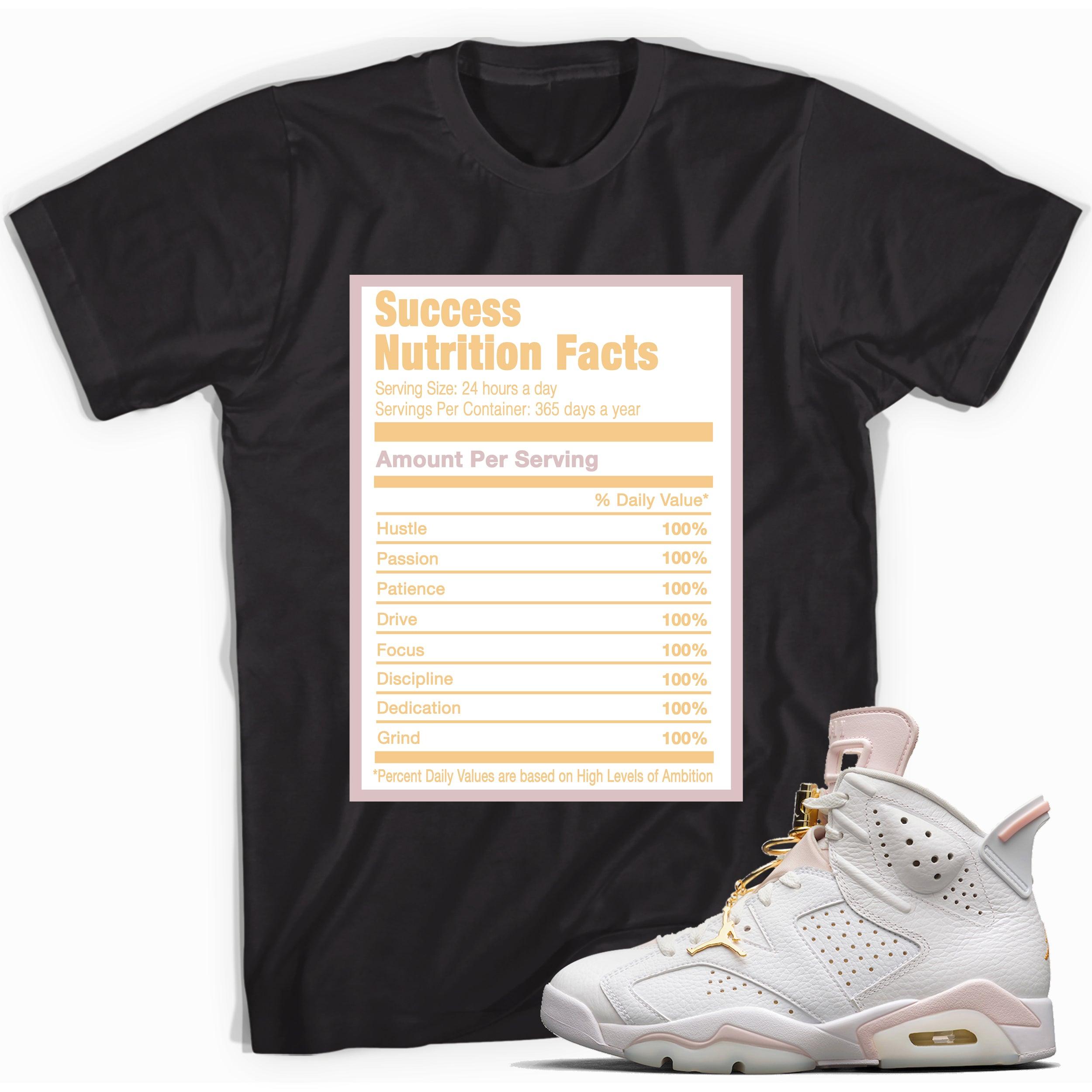 Success Nutrition Facts Shirt AJ 6 Gold Hoops photo