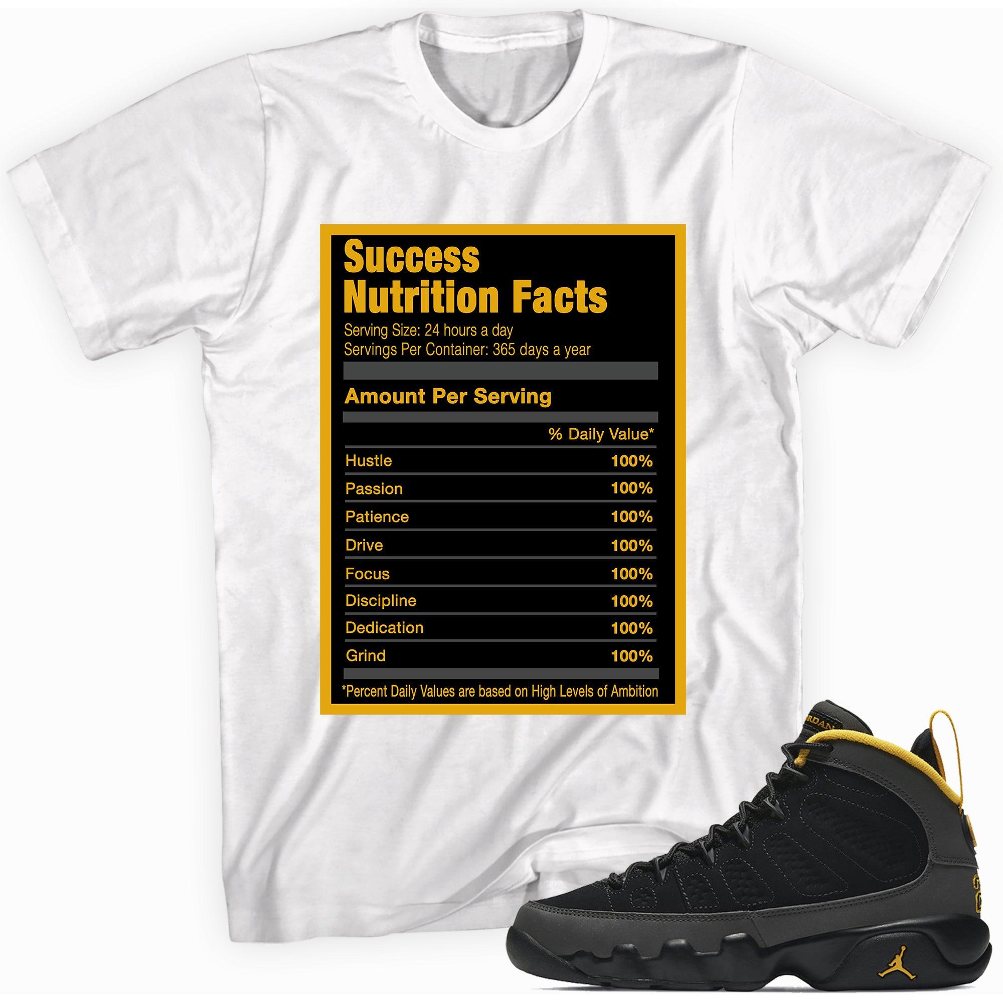 Success Nutrition Shirt AJ 9 University Gold photo