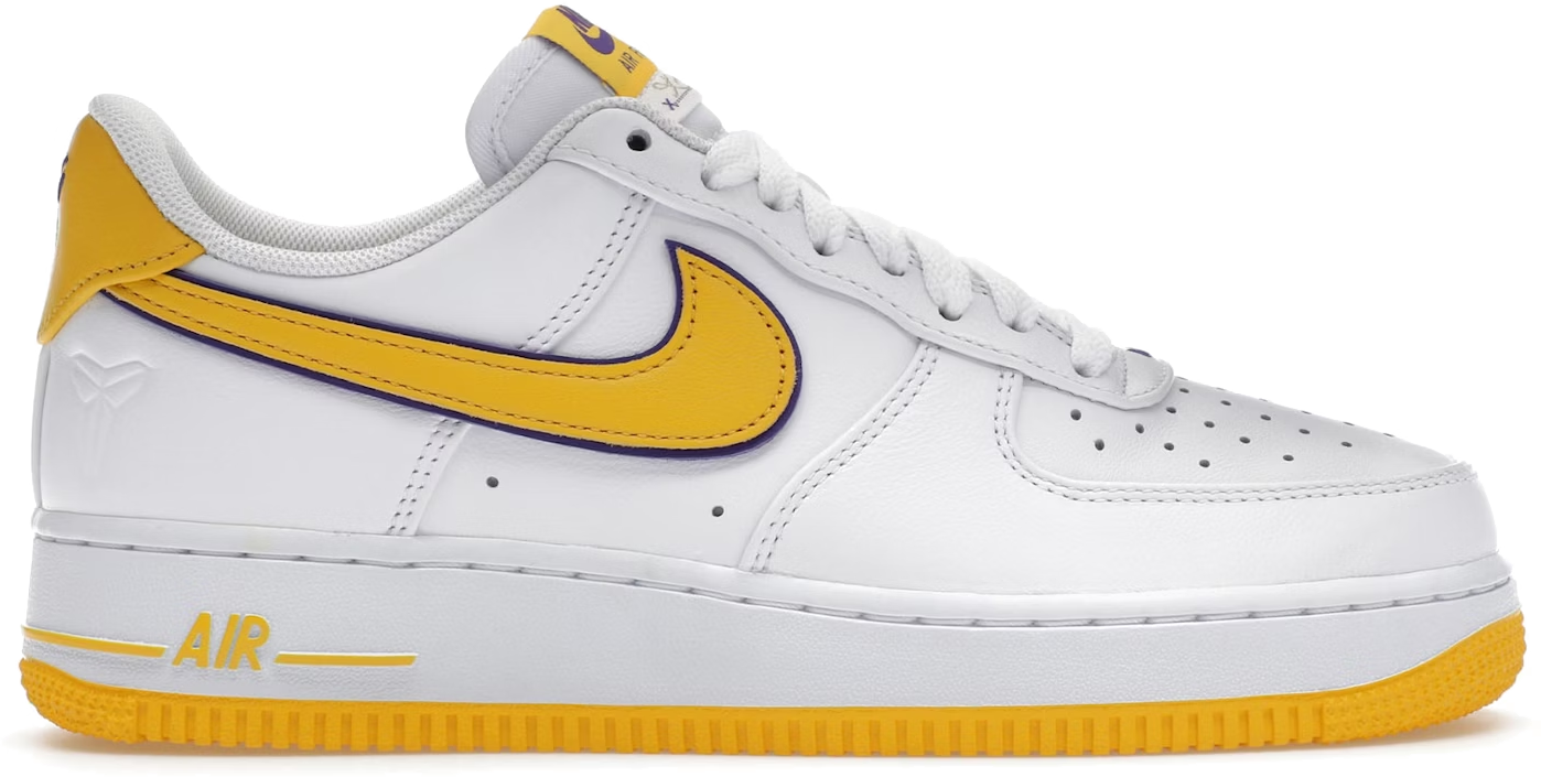 Multi-colored Sneaker Shirts and Hoodies designed by Sneaker Shirts Outlet® to match the Air Force 1 Low Retro QS Kobe Lakers Home.