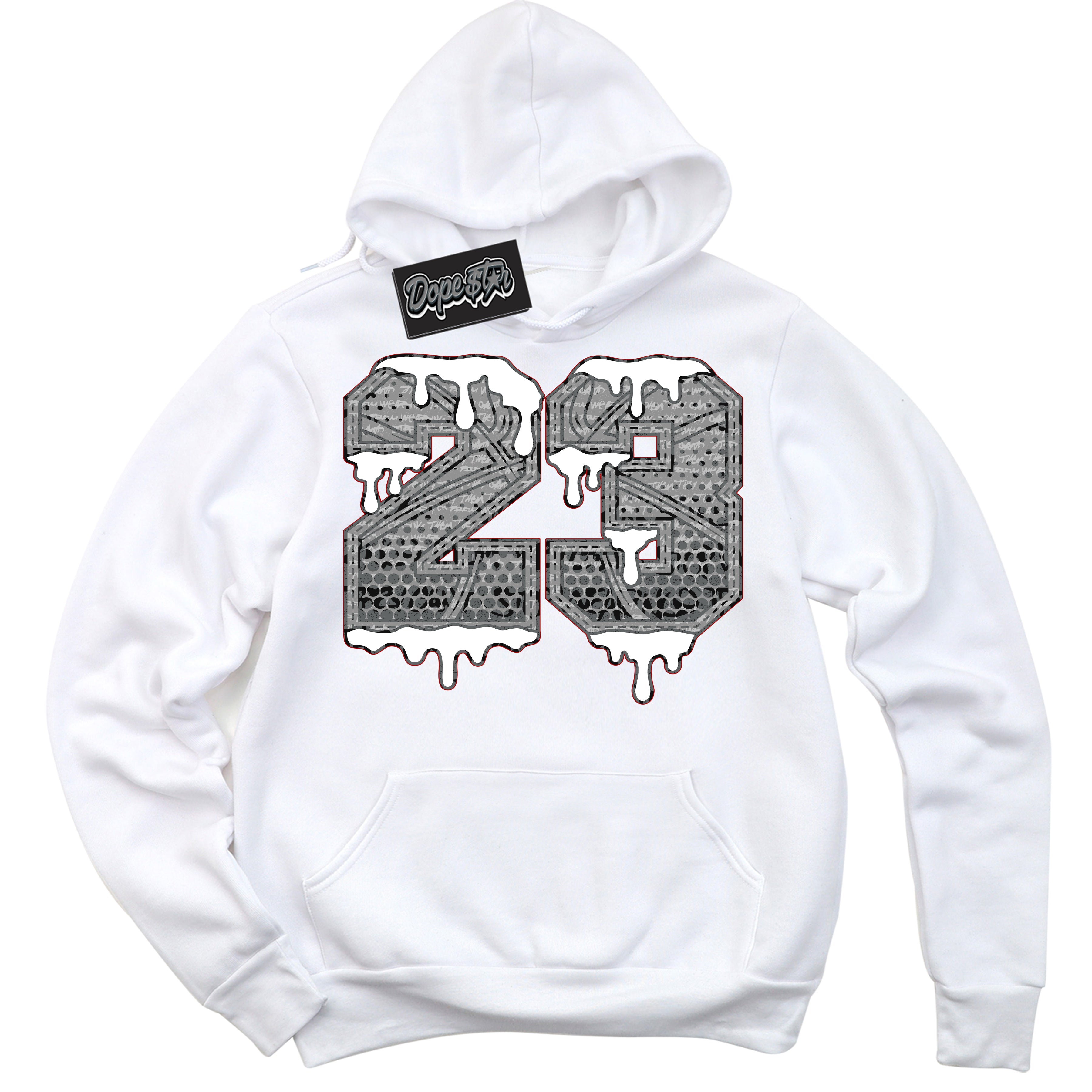 Cool White Hoodie with “ 23 Ball ”  design that Perfectly Matches Rebellionaire 1s Sneakers.