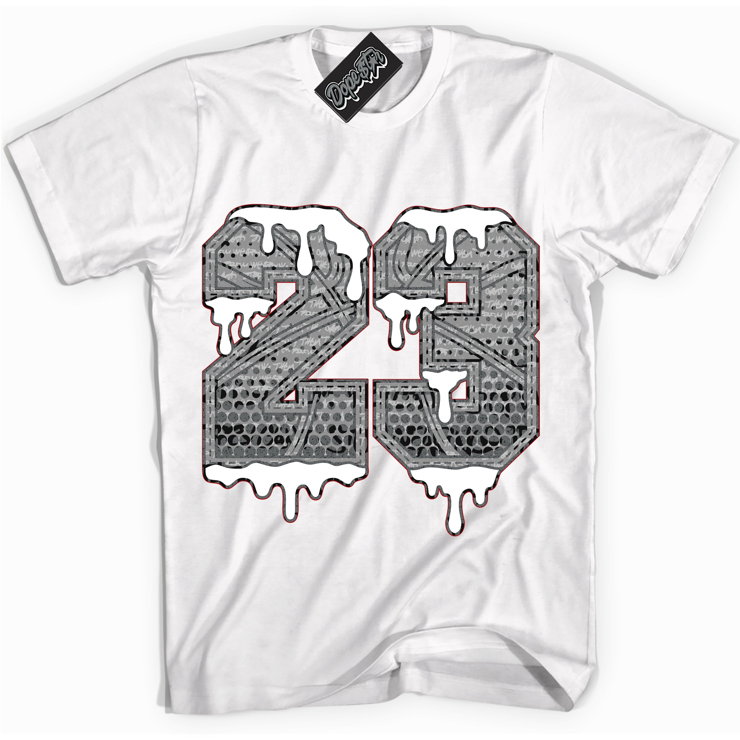 Cool White Shirt with “ 23 Ball ” design that perfectly matches Rebellionaire 1s Sneakers.