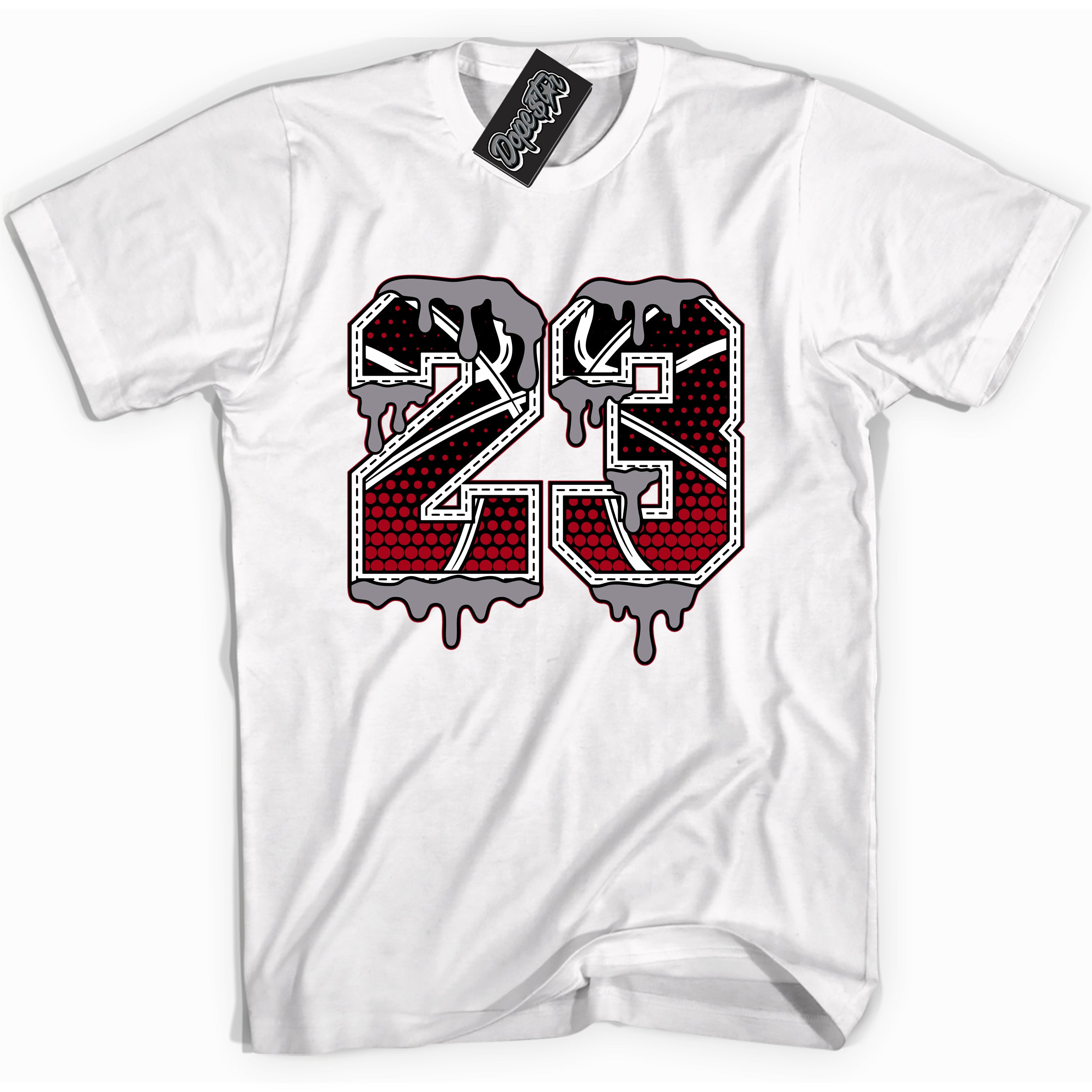 Cool White Shirt with “ 23 Ball” design that perfectly matches Bred Reimagined 4s Jordans.