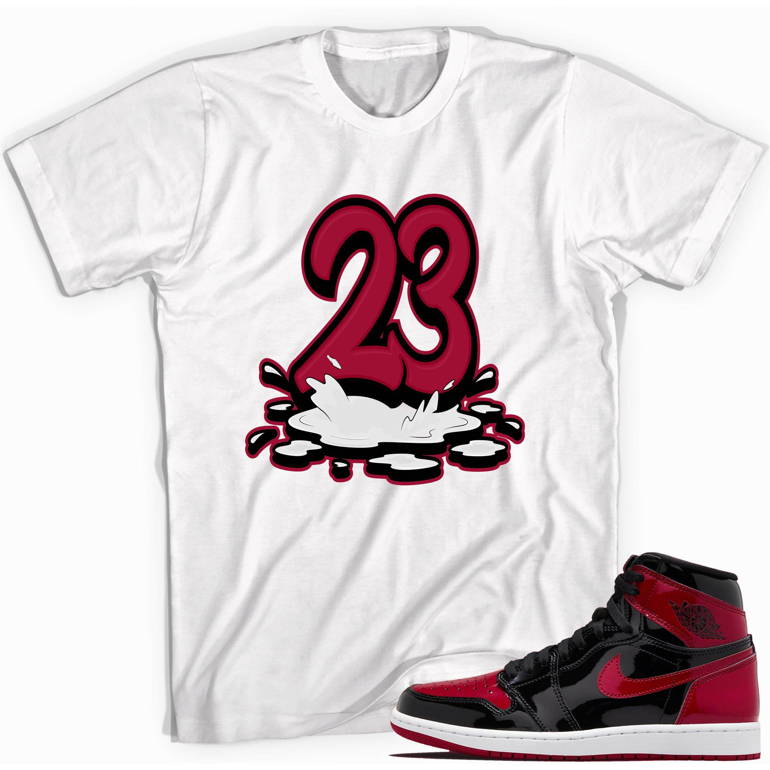 1s Bred Patent Shirt 23 Melting - Sneaker Shirts Outlet