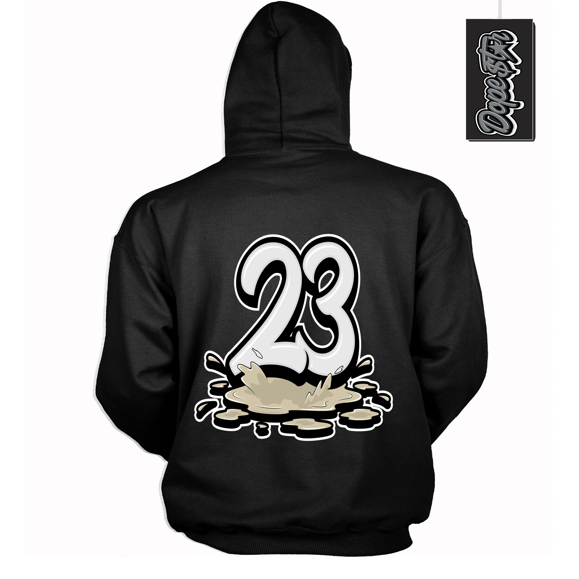 Cool Black Hoodie with “ 23 Melting ”  design that Perfectly Matches  Gratitude 11s Sneakers.