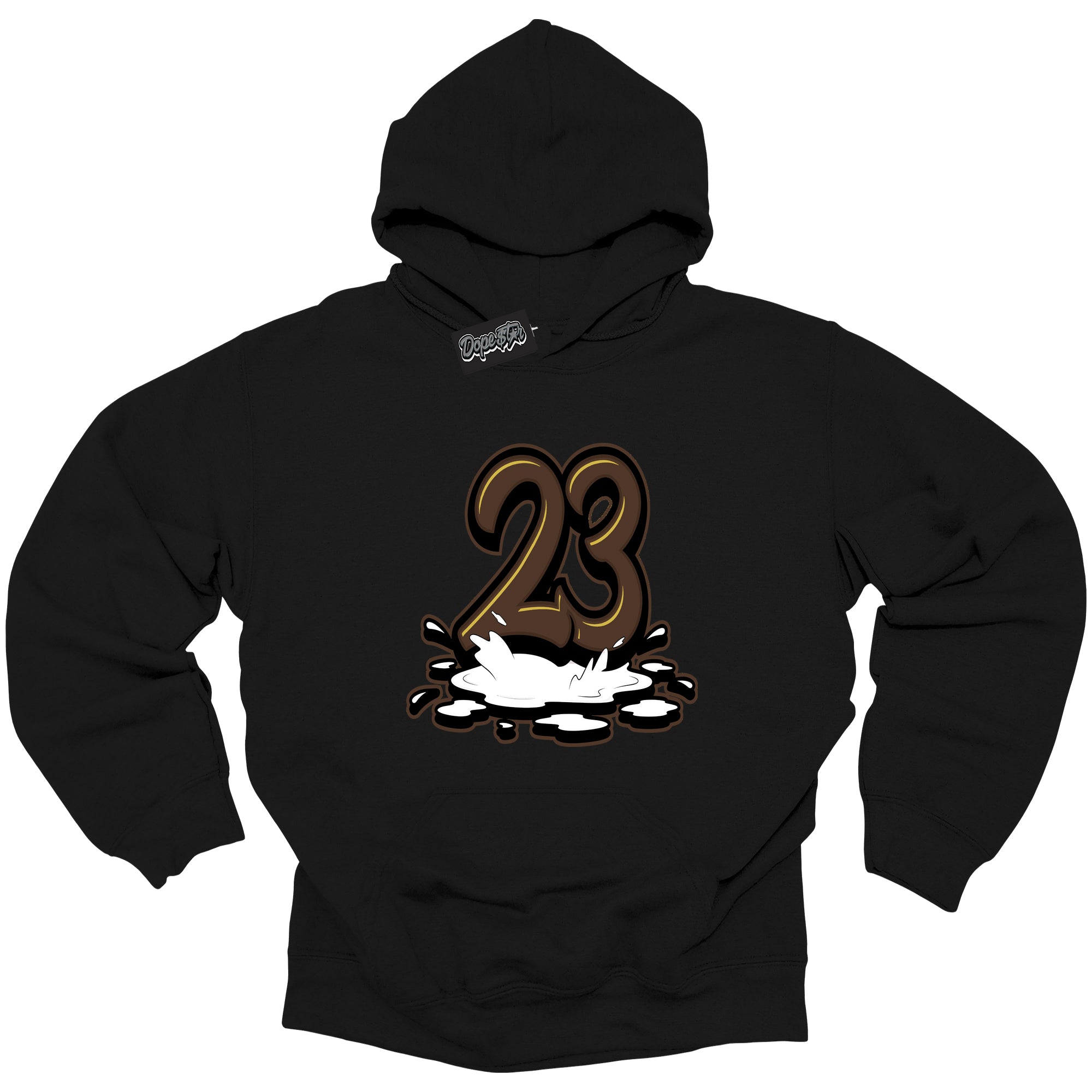Cool Black Graphic DopeStar Hoodie with “ 23 Melting “ print, that perfectly matches Palomino 1s sneakers