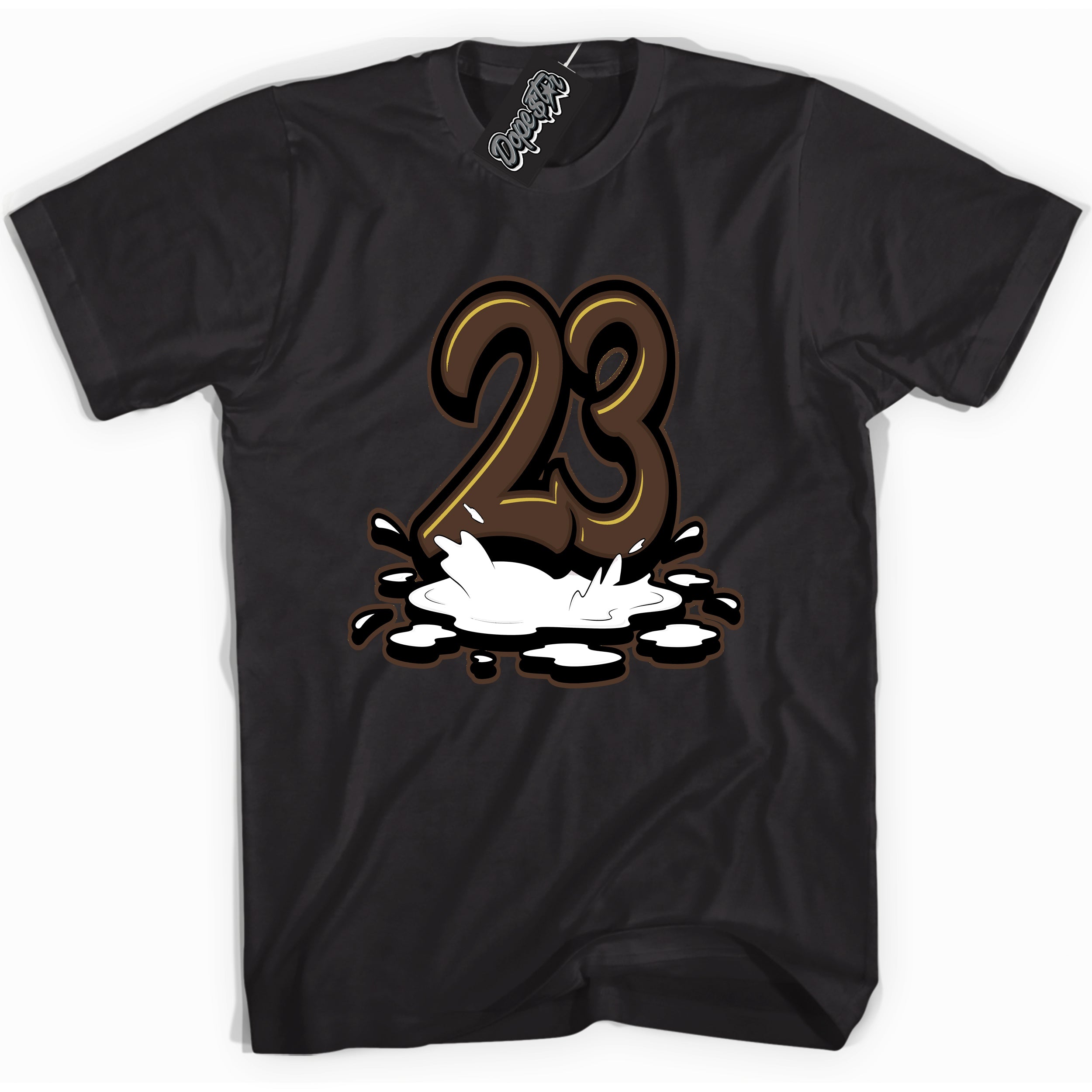 Cool Black graphic tee with “ 23 Melting ” design, that perfectly matches Palomino 1s sneakers 