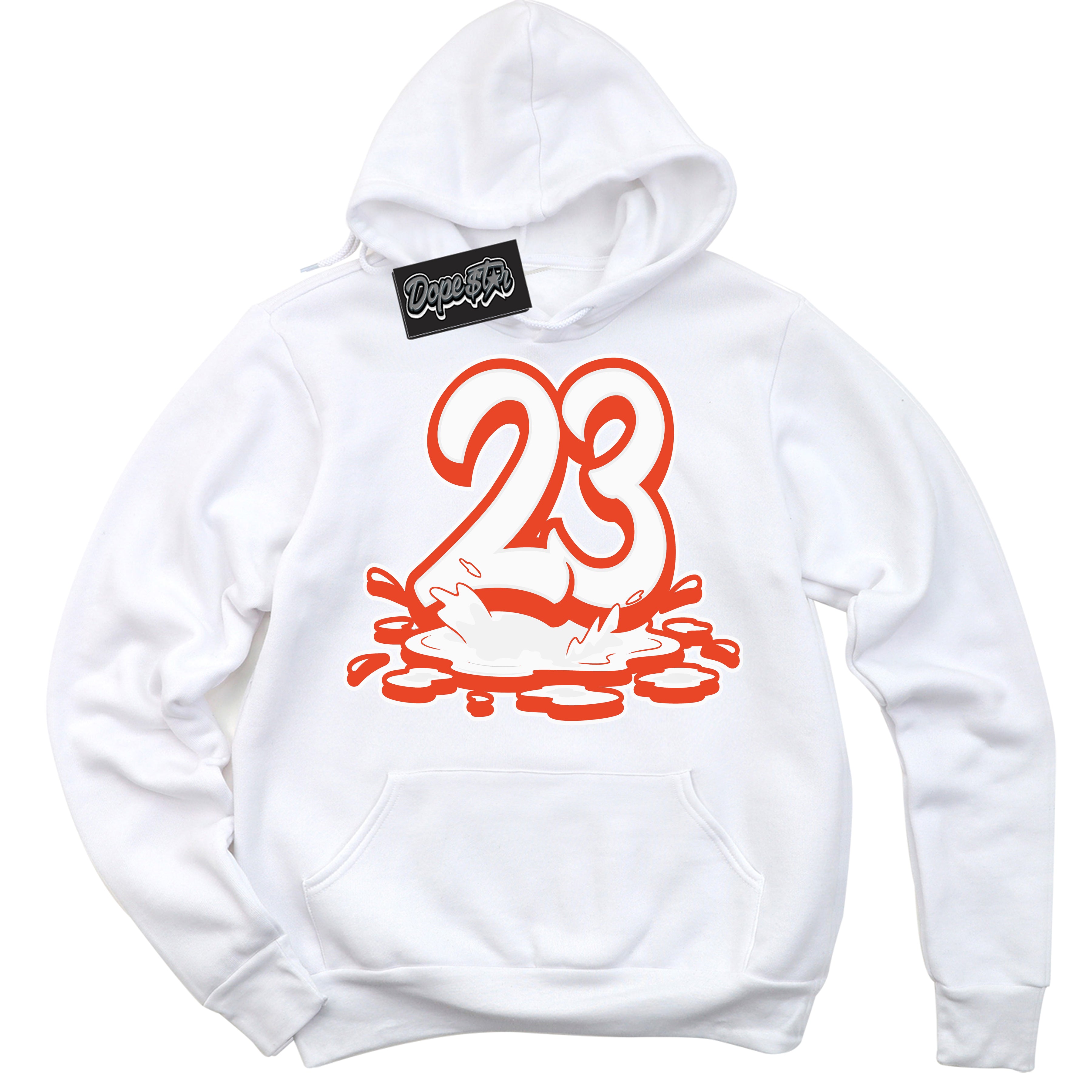 Nike Dunk Low Retro Cosmic Clay '23 Melting' Hoodie - White Streetwear Mockup | Sneakerhead Sweatshirt Matching Nike Dunk Low Retro Cosmic Clay | Limited Edition Urban Streetwear for Sneaker Matching OOTD | Outfits that pair perfectly with your ND Low Retro Cosmic Clay | Sneakerhead Fashion Must-Have Apparel for Men and Women.