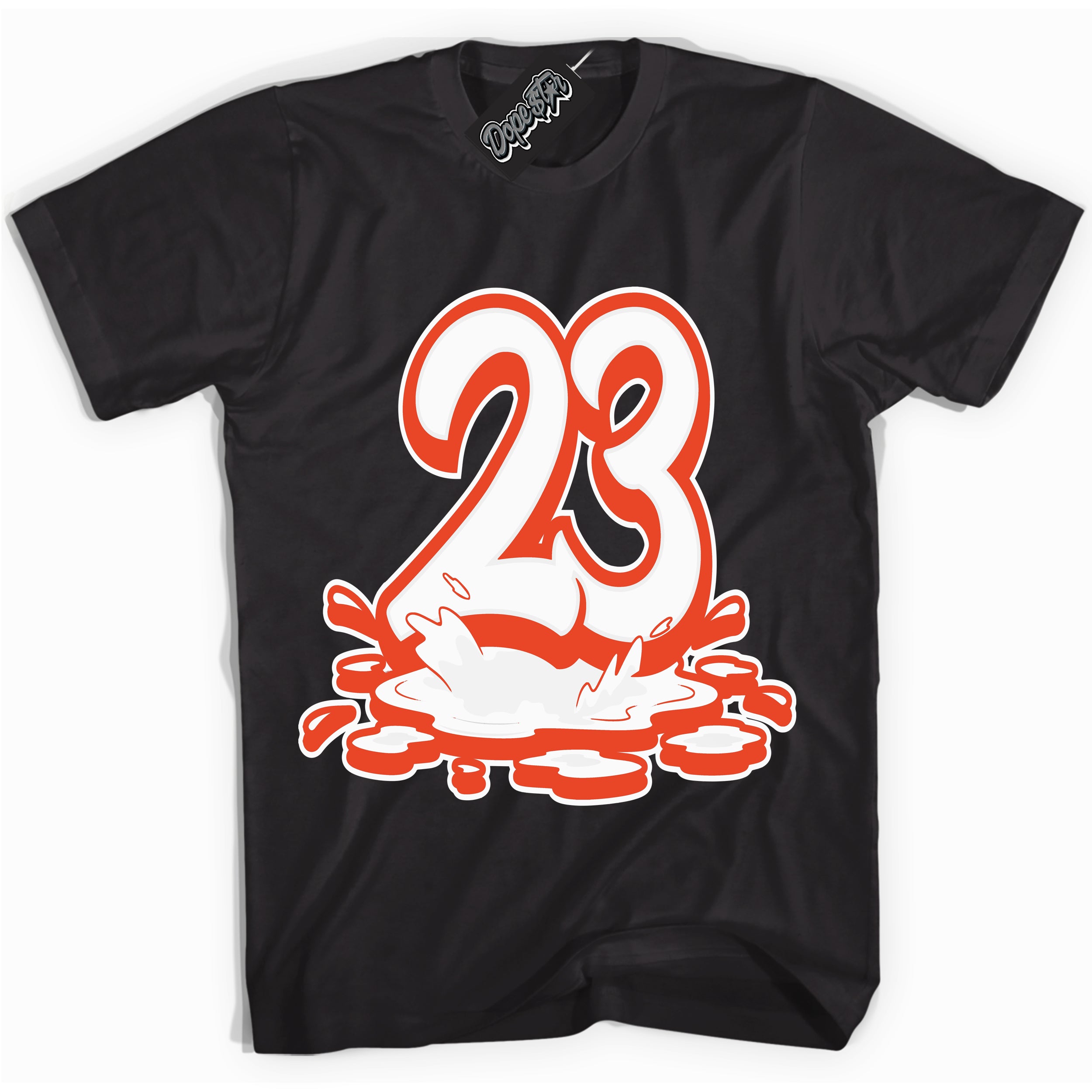 Nike Dunk Low Retro Cosmic Clay '23 Melting' Shirt - Black Streetwear Mockup | Sneakerhead T-Shirt Matching Nike Dunk Low Retro Cosmic Clay | Limited Edition Urban Streetwear for Sneaker Matching OOTD | Outfits that pair perfectly with your ND Low Retro Cosmic Clay | Sneakerhead Fashion Must-Have Apparel for Men and Women