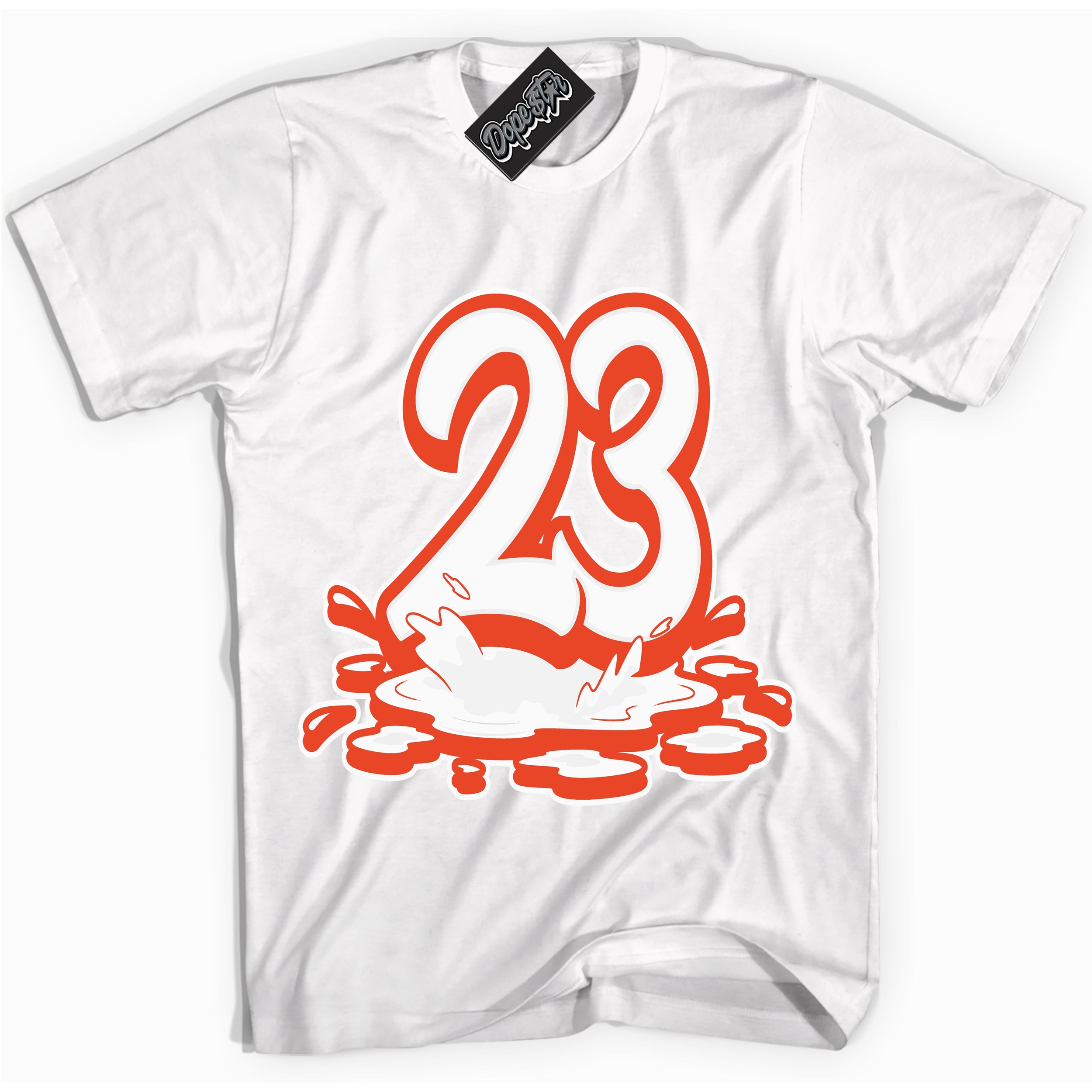 Nike Dunk Low Retro Cosmic Clay '23 Melting' Shirt - White Streetwear Mockup | Sneakerhead T-Shirt Matching Nike Dunk Low Retro Cosmic Clay | Limited Edition Urban Streetwear for Sneaker Matching OOTD | Outfits that pair perfectly with your ND Low Retro Cosmic Clay | Sneakerhead Fashion Must-Have Apparel for Men and Women