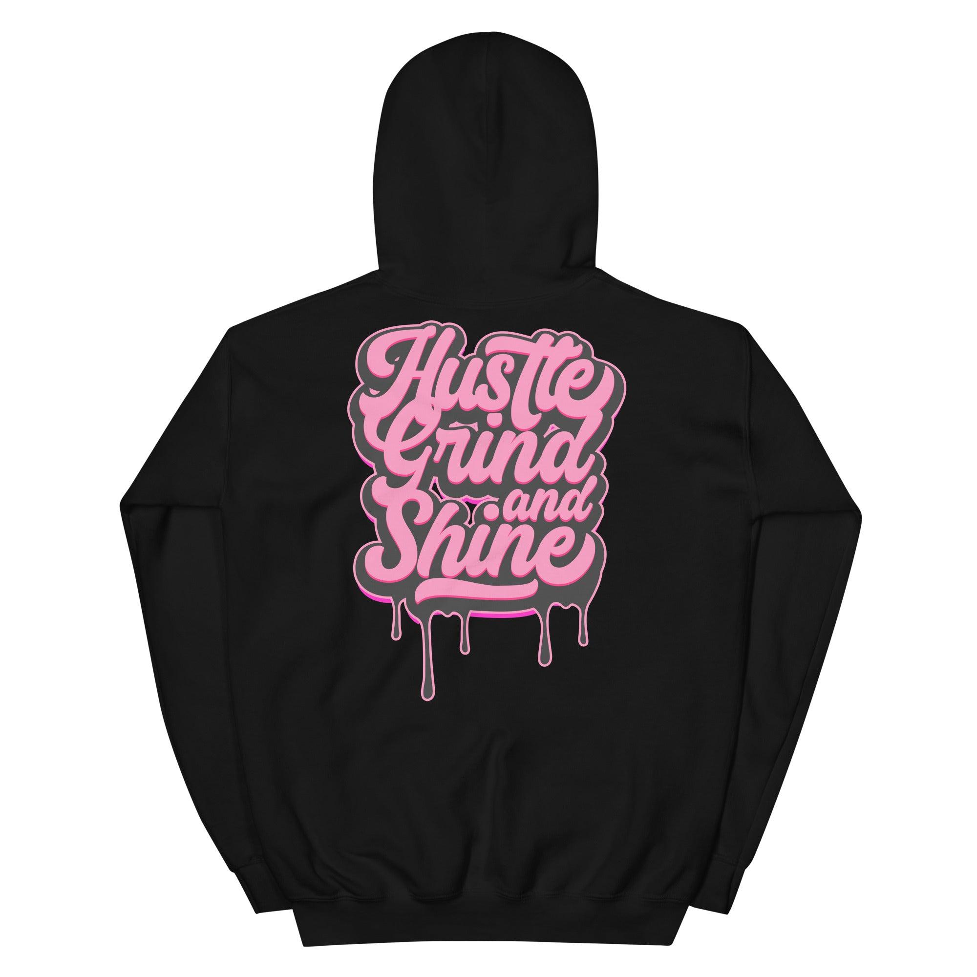 14 Low Shocking Pink Hoodie Hustle Grind and Shine