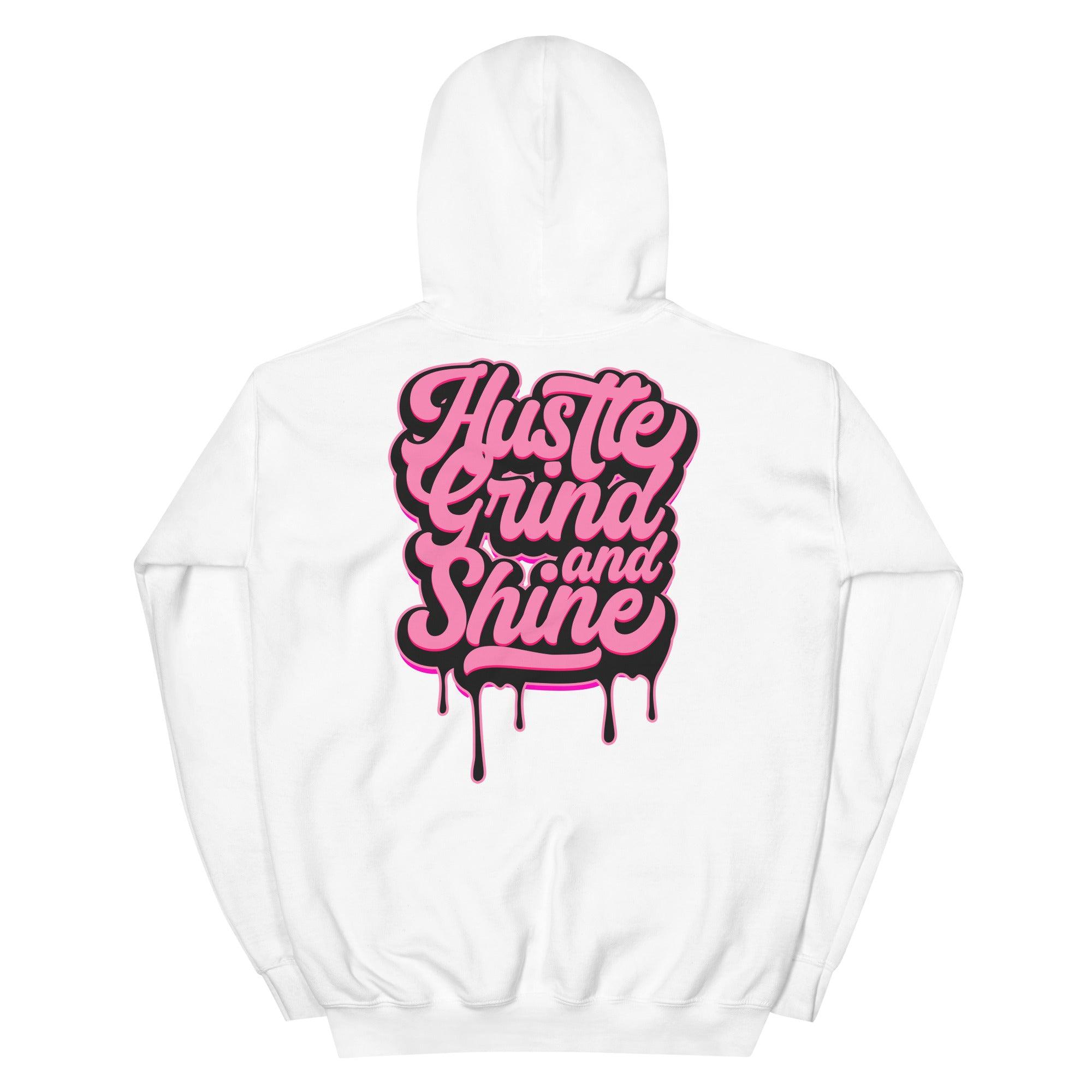 14 Low Shocking Pink Hoodie Hustle Grind and Shine