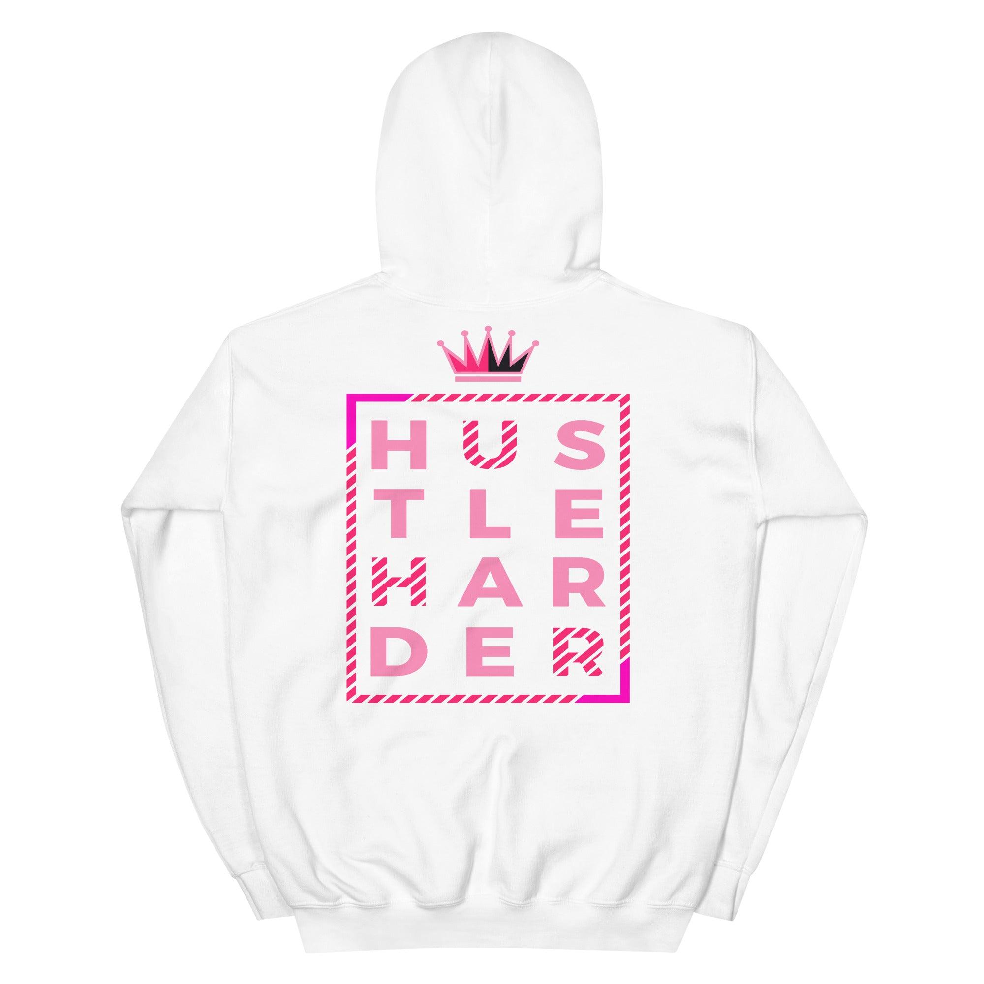 14s Low Shocking Pink Hoodie Hustle Harder