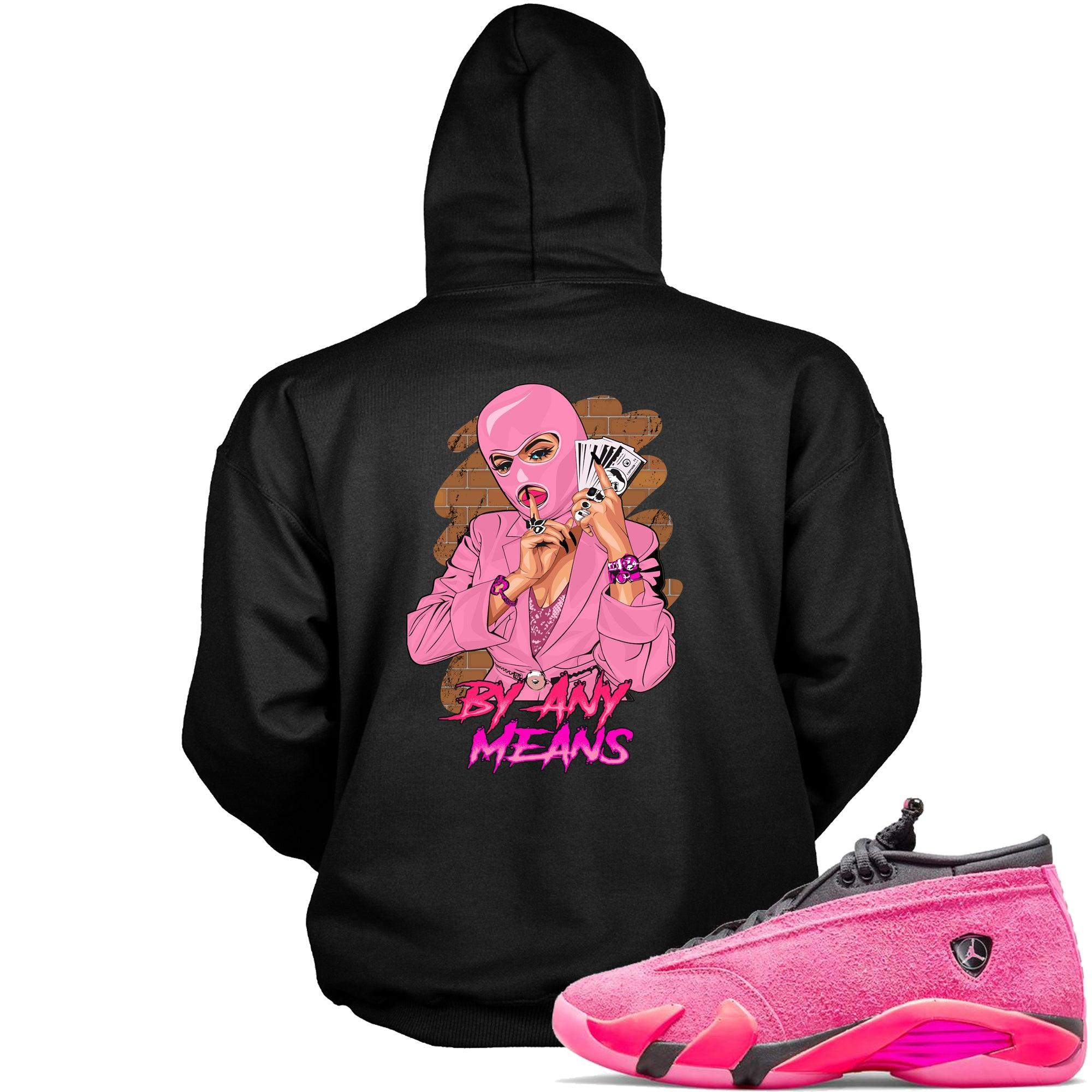 14s Low Shocking Pink Hoodie By Any Means