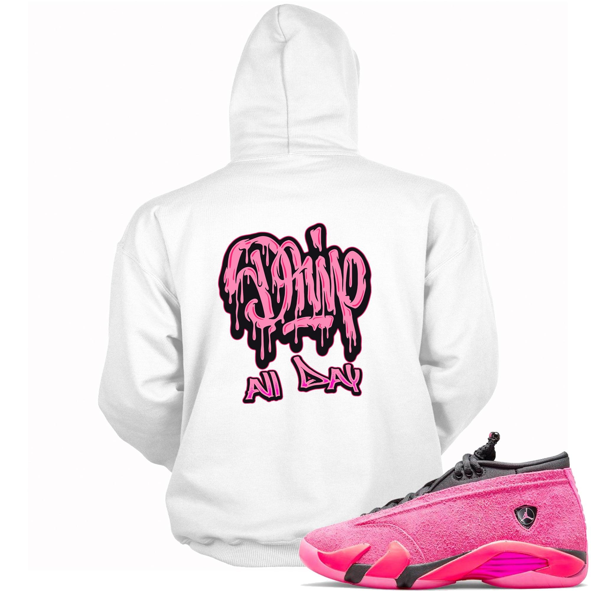 14s Low Shocking Pink Hoodie Drip All Day